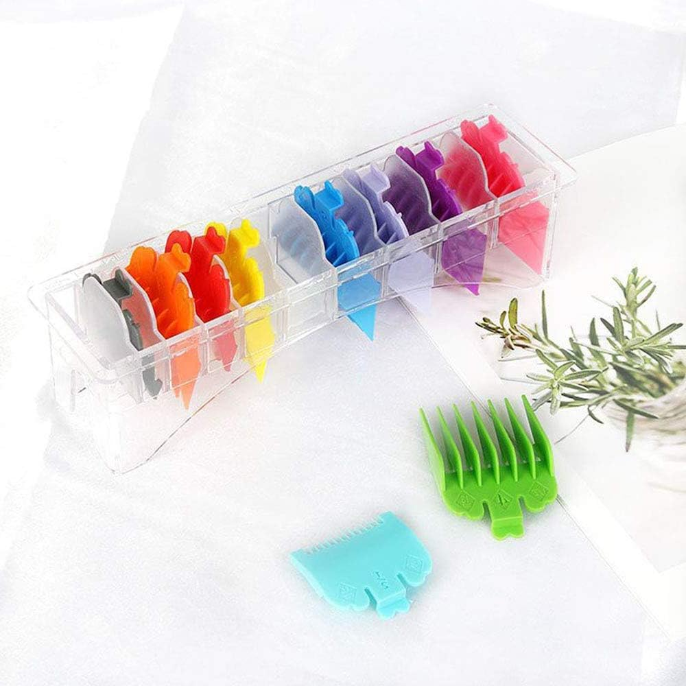 Admecoo 10PCS Hair Clipper Guide Comb Set for Wahl Hair Clippers Limit Combs Hair Trimmer Guards Attachments Hair Salon Tool Set image number 5