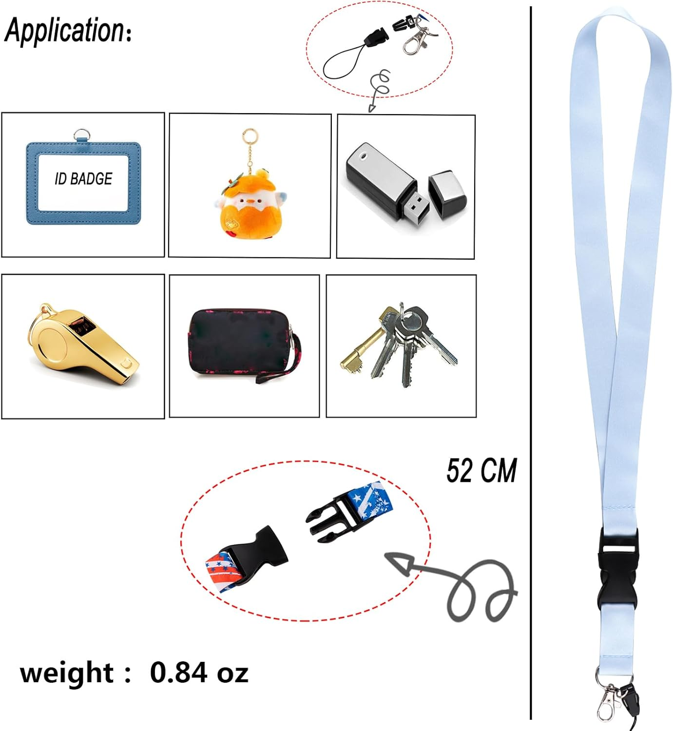 Juanooo Solid Breakaway Key Lanyard - Dark Red image number 4