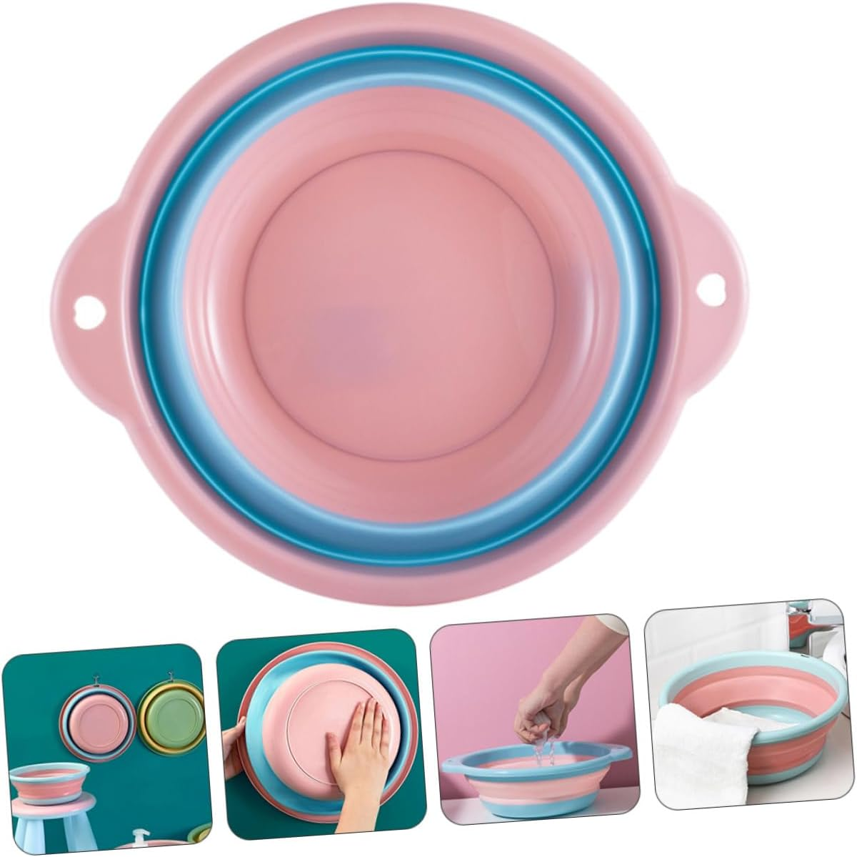 CIMAXIC Epsom Salt Foot Soak Basin Foldable Dish Basin Household Water Bucket for Home Travel Use image number 1