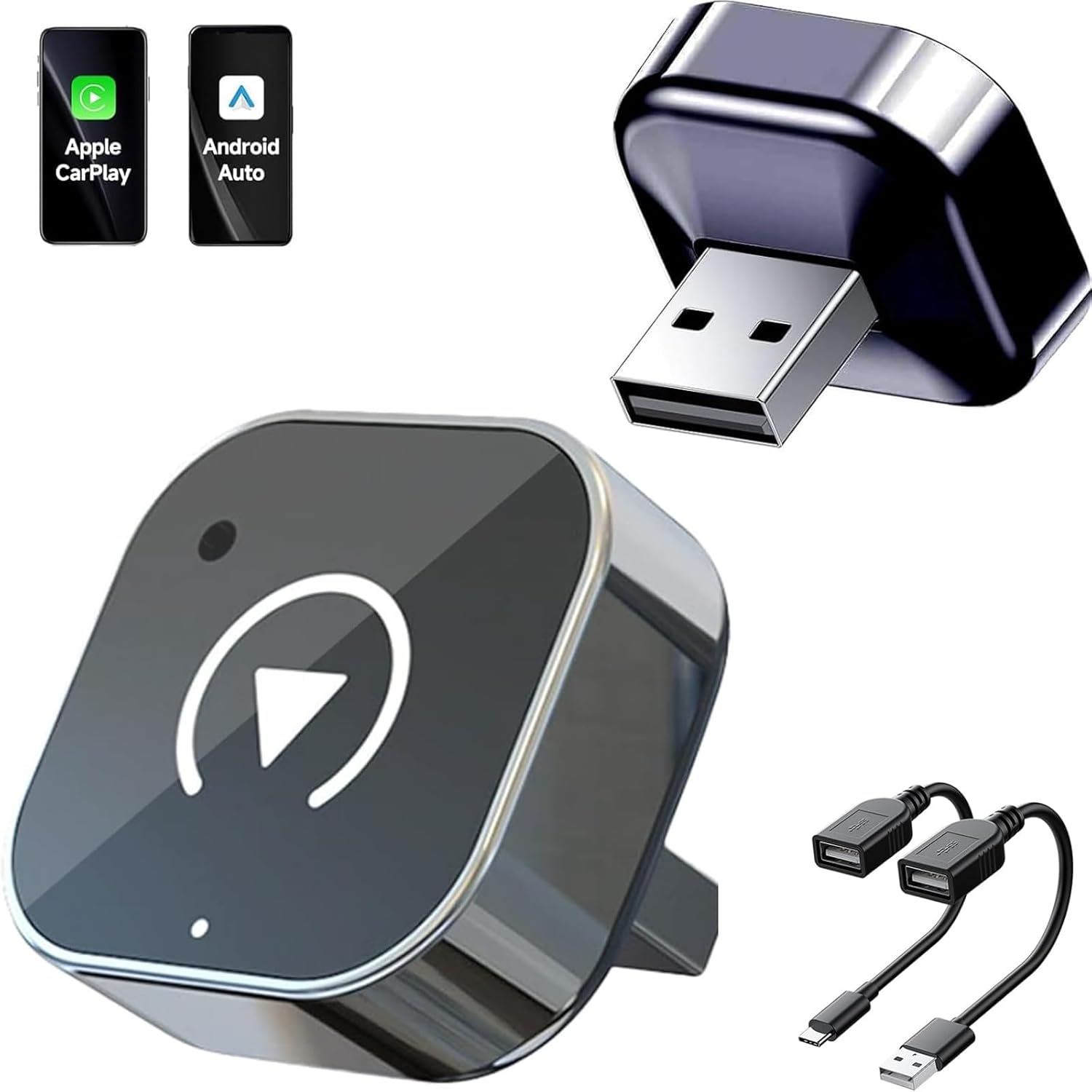 Wireless Carplay Adapter 2025 Upgrade Wired to Wireless, Mini USB Design for Cars with Built-In Wired Apple Carplay Plug and Play Stable Connection Car Play for Iphone 6+, Android 11+ (2017+ Cars) image number 3