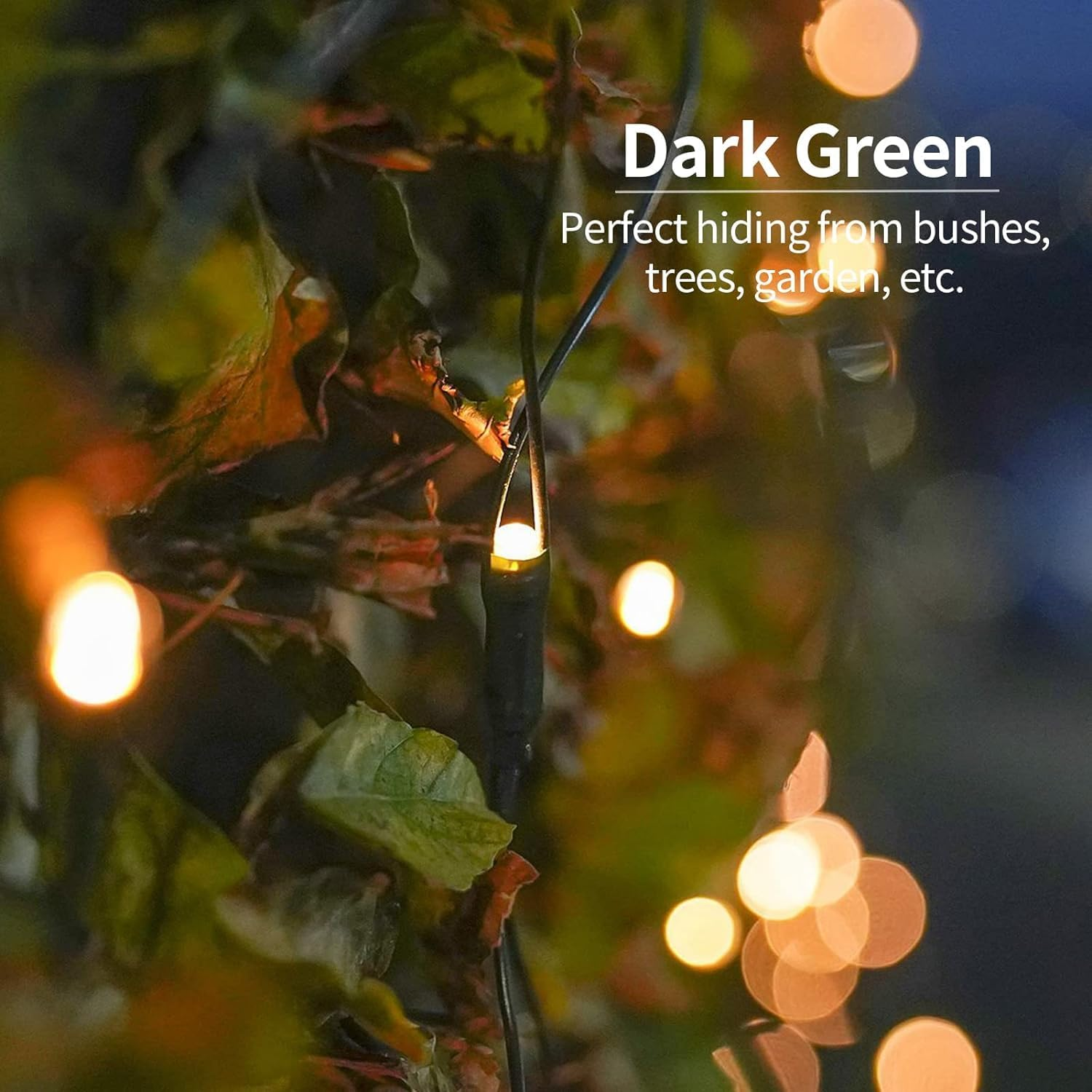 Solar Net Lights Outdoor, 100 LED 5Ft X 5Ft Bush Net Light Outdoor Mesh Lights Auto On/Off 8 Modes for Tree Fence Backyard Bush Decor (Warm White) image number 5