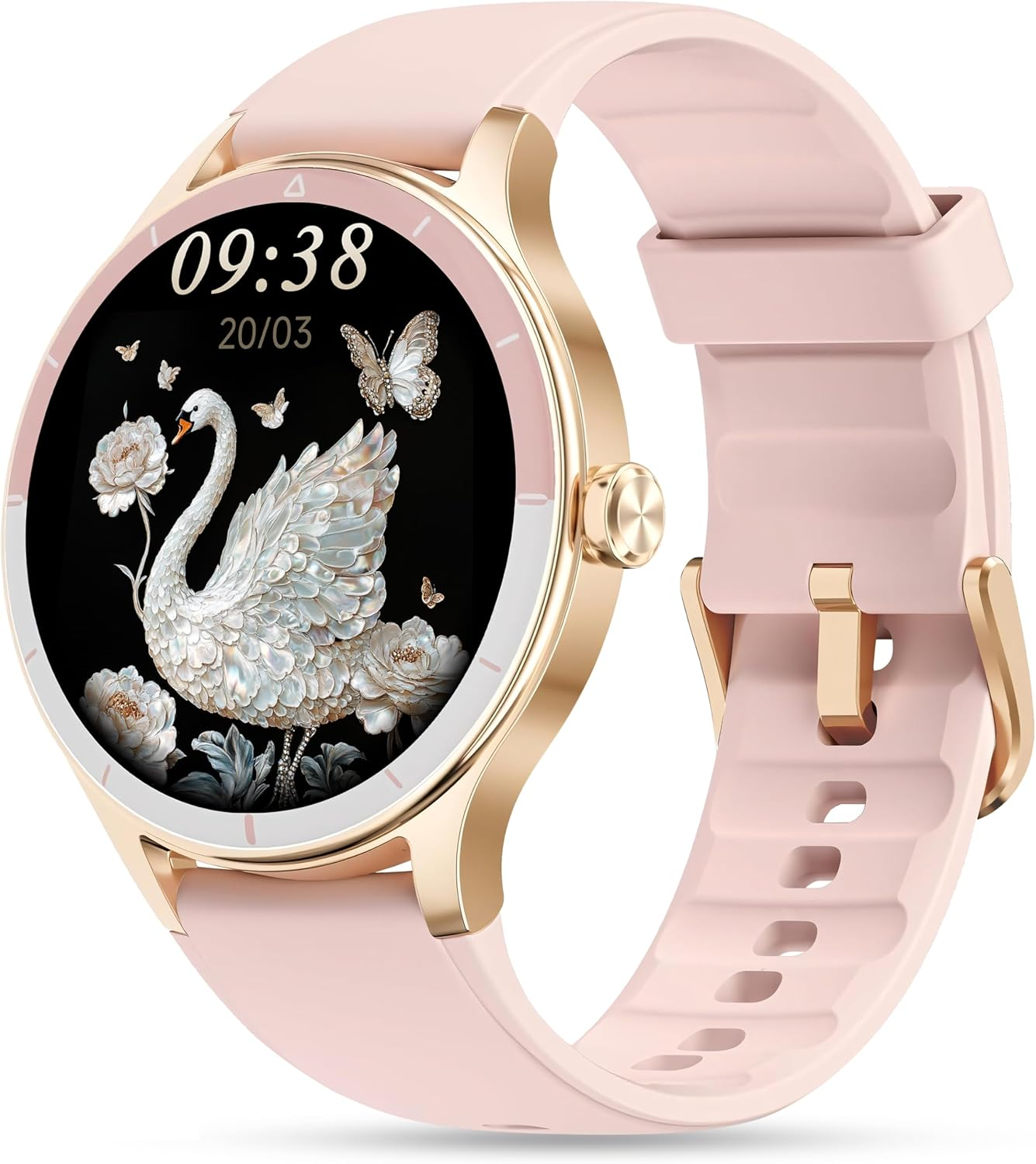 Smart Watch, 41Mm Fitness Tracker Watch, Answer/Make Calls, 1.27&rsquo;&rsquo; Digital Smartwatch with AI Voice, IP68 Waterproof Watch Calculator, Calendar, Games for Ladies, Women & Men