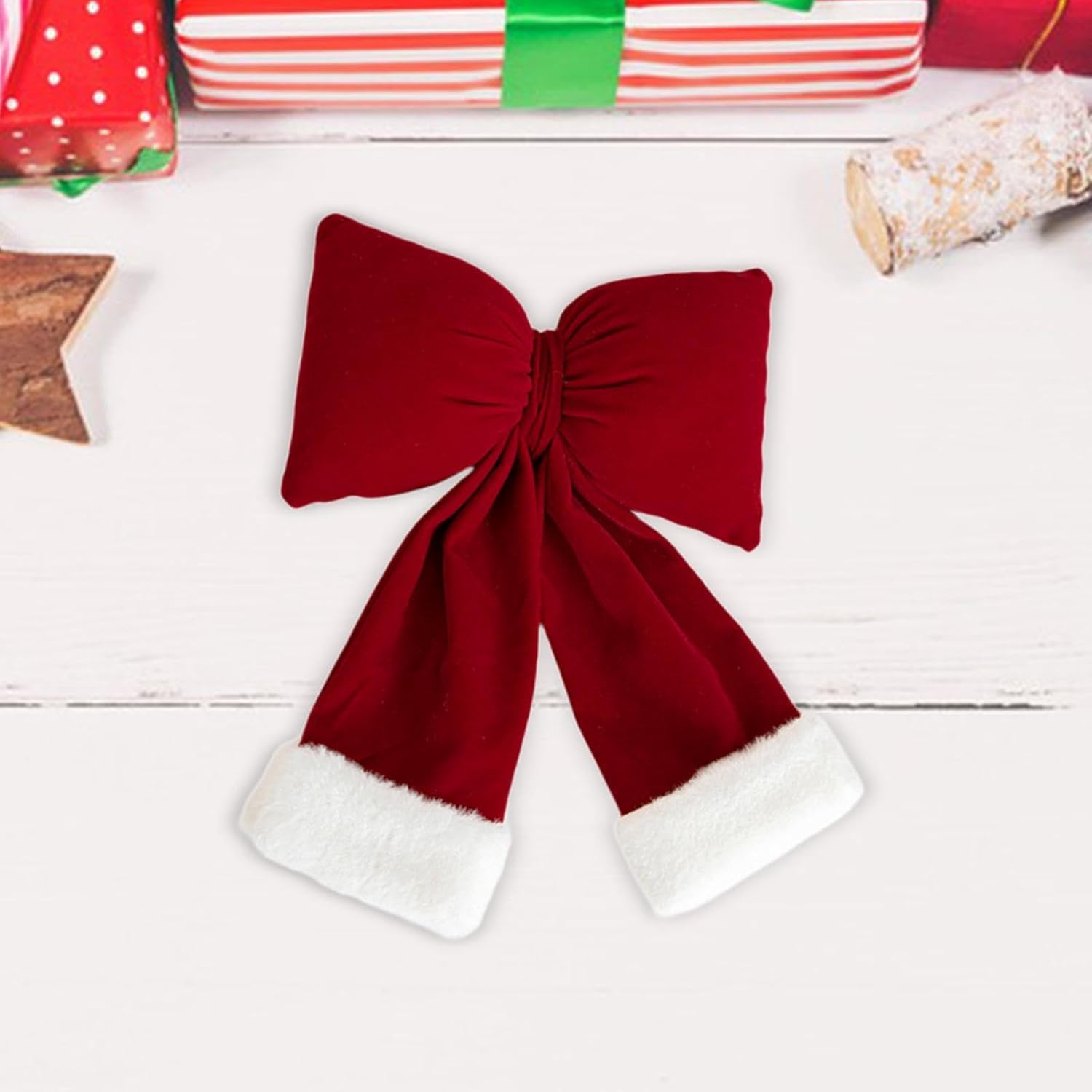 Christmas Bow Hanging Decoration Red Home Decor Celebration Ornament Hanging Pendant for Home Bedroom Window Housewarming, M image number 3