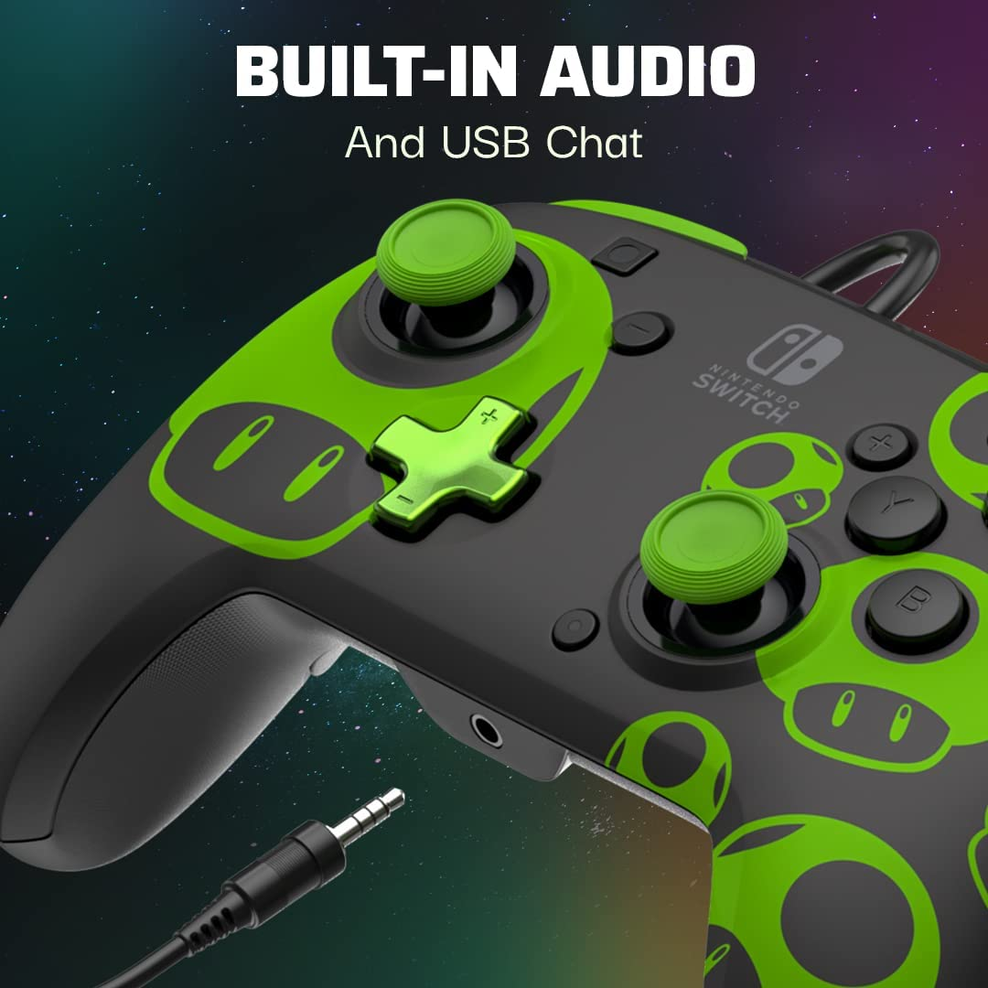 PDP NSW Rematch Wired Controller for Nintendo Switch - 1-UP Glow image number 3