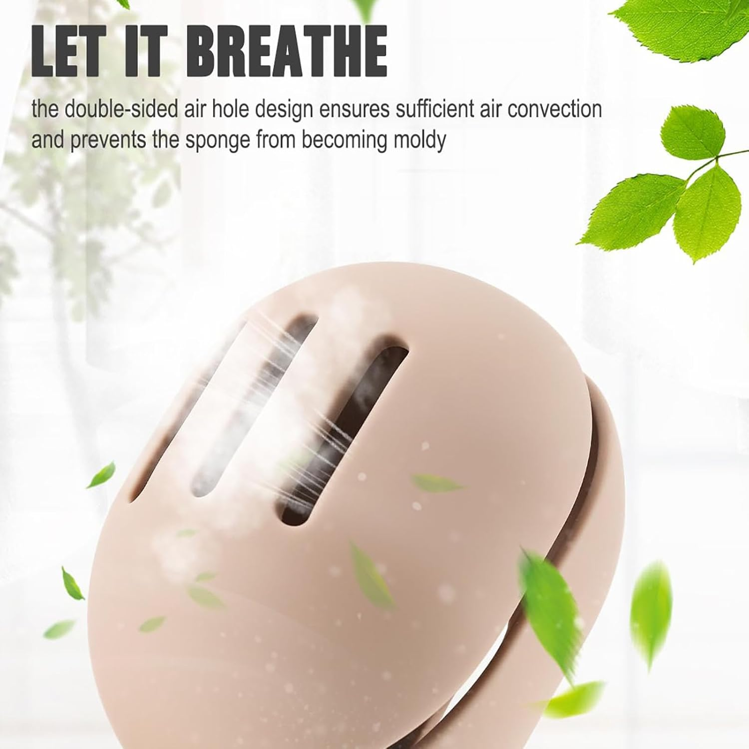 SYGELER Silicone Makeup Sponge Holder &ndash;Beauty Blender Travel Case, Washable Silicone Cosmetic Sponge Drying Box（Brown image number 6