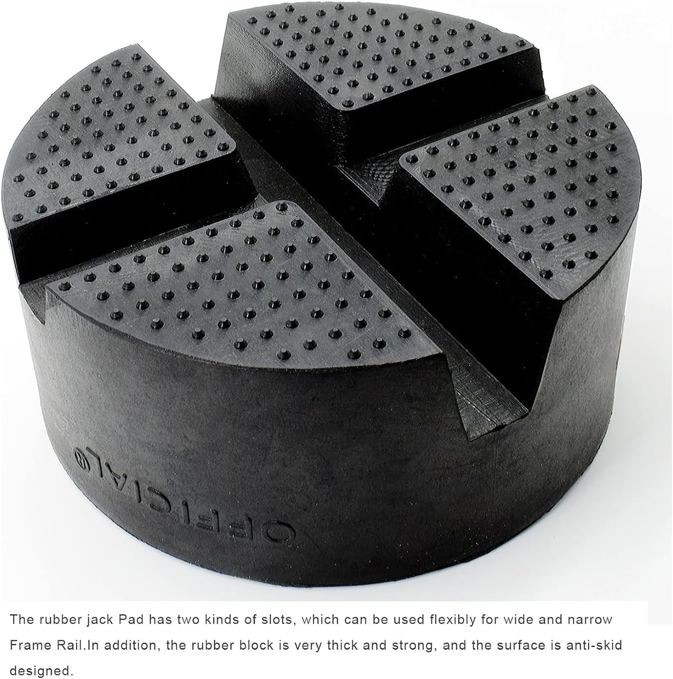 Lyfengdeam DIY Car Universal X-Slot Jack Pad Rubber Frame Rail Adapter Protector Pinch Weld Side Car Lifting anti Slip Design Floor Support 10X4.7Cm Trolley image number 5