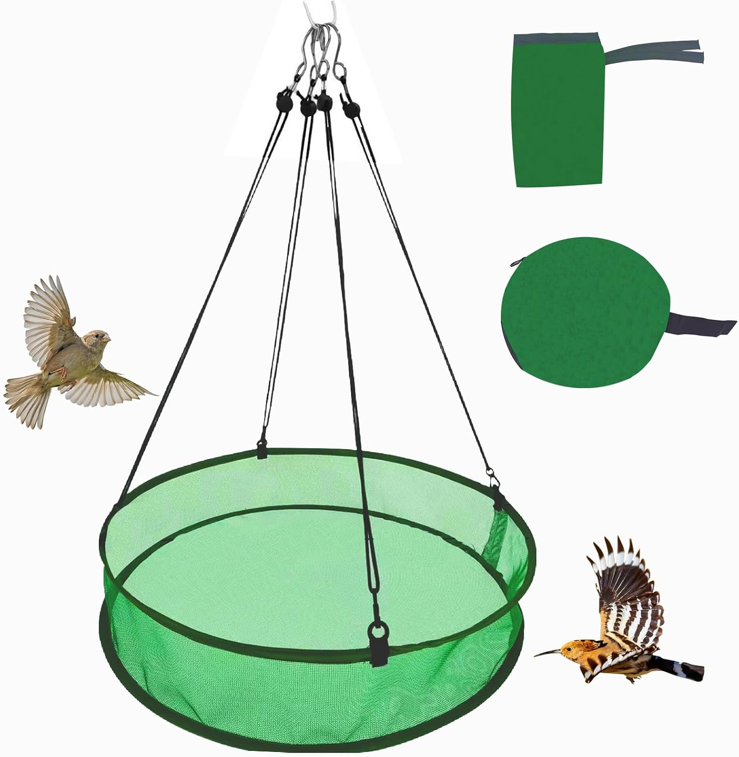 2Pcs Bird Seed Catcher Tray, 20Inches Bird Seed Catcher for Outdoor Feeders and Garden Accessories (With Hole)