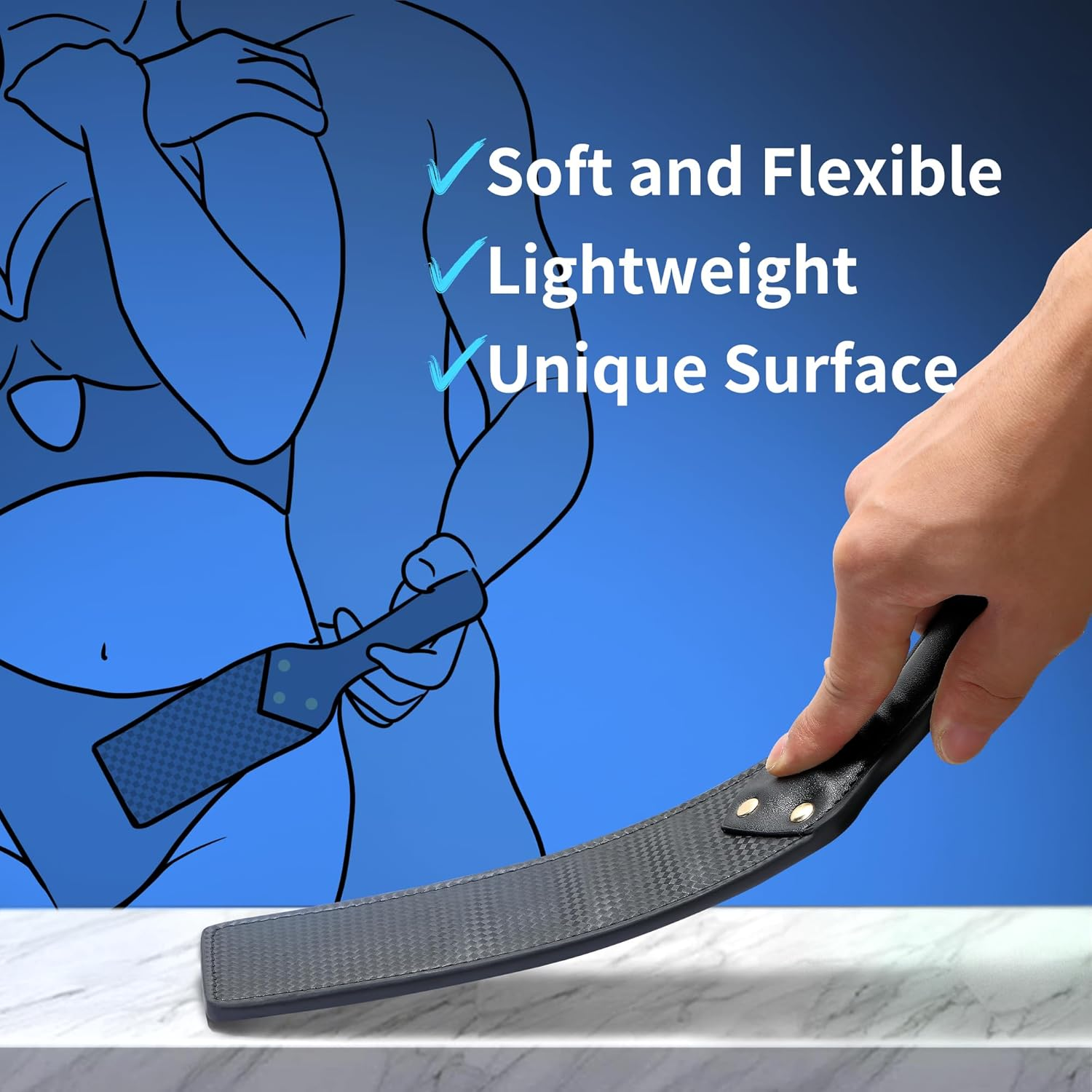 BDSM Spanking Paddle Slapper Teaser Faux Leather Adult Sex Dominant Slave SM Spankers for Couple Role Play Adult Sex Toy image number 1