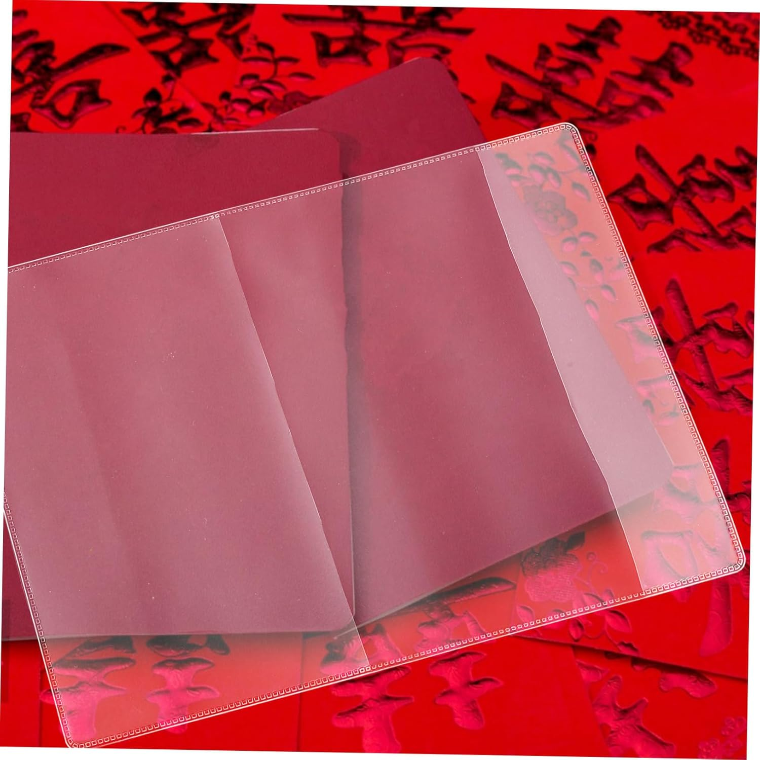 Angoily 15Pcs Travel Document Holder Transparent Frosted Passport Organizer for Cards and Certificates Multifunctional Travel Accessory for Safe and Convenient