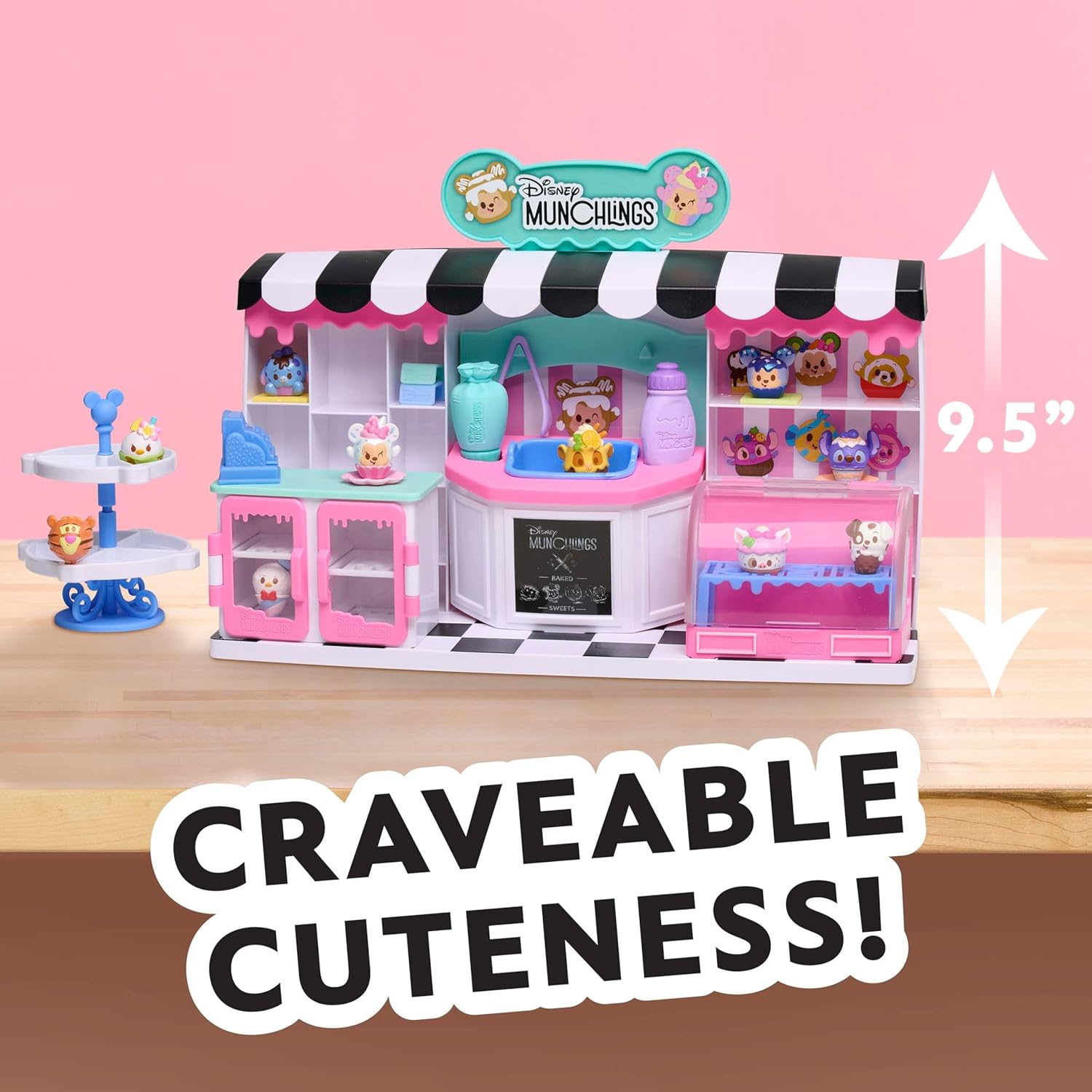 Disney Munchlings Mini Munch Bakery, 25-Piece Color Change Figure Playset, Kids Toys for Ages 3 up by Just Play image number 2