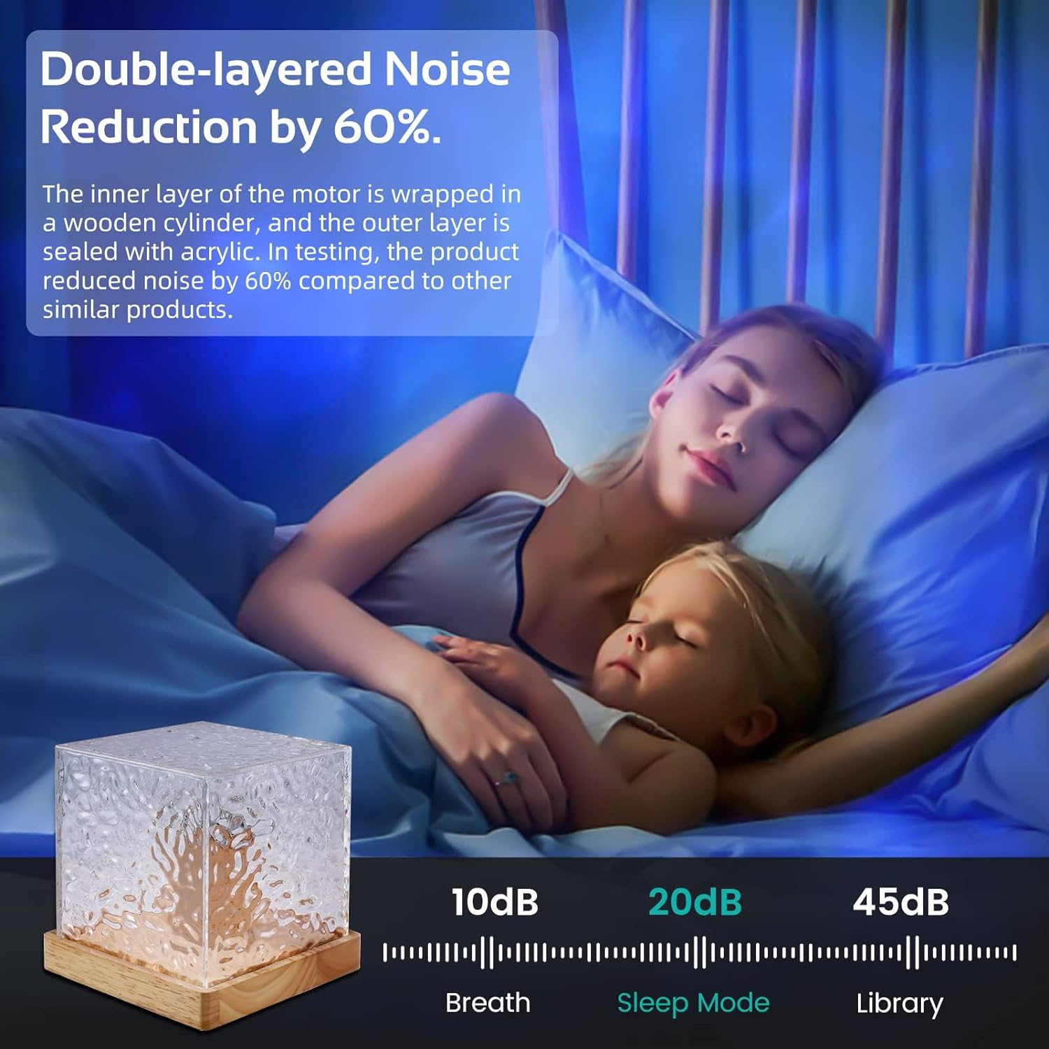 Northern Lights Lamp, 16 Color Northern Lights Ocean Wave Projector Light, Waveqube Lamp, Ocean Wave Ceiling Projector, Galaxy Projector Night Light for Bedroom image number 3