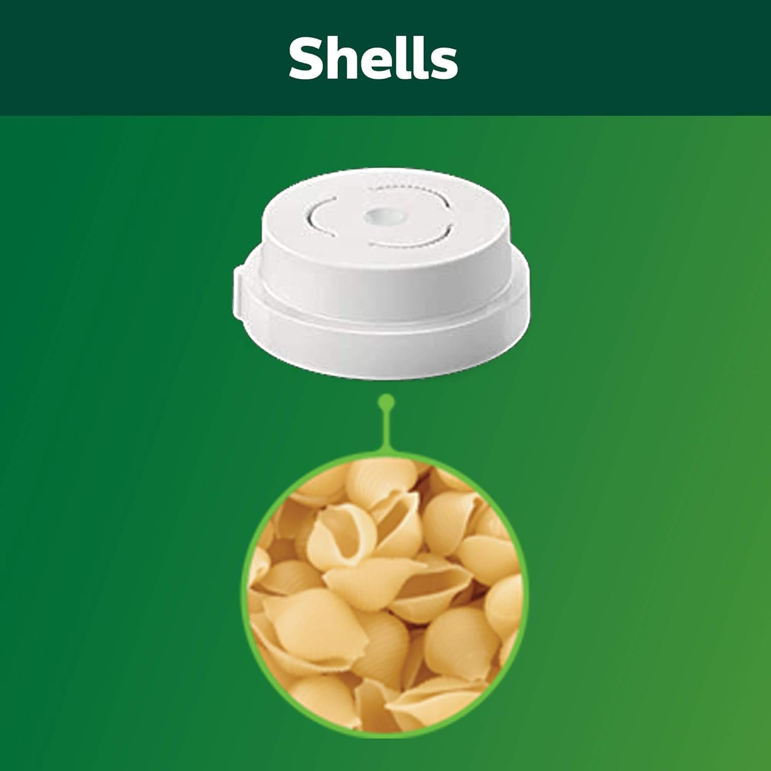 Philips Avance Pasta Maker 4-In-1 Accessory Shape Kit- Shells and Paccheri, Rigatoni, & Macaroni, White