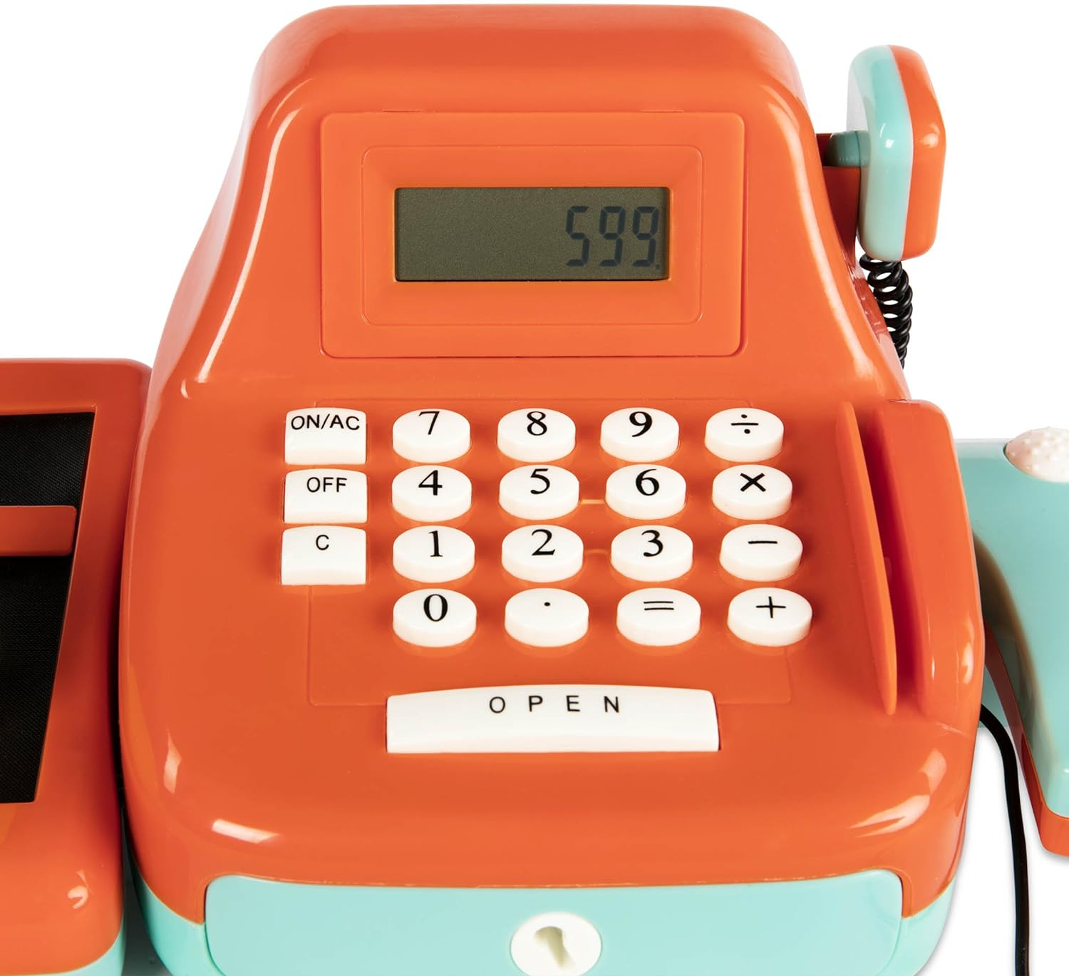 Battat Cash Register Toy Playset &Acirc;&euro;&ldquo; Pretend Play Kids Calculator Cash Register with Accessories for 3+ (26-Pieces),Orange image number 5