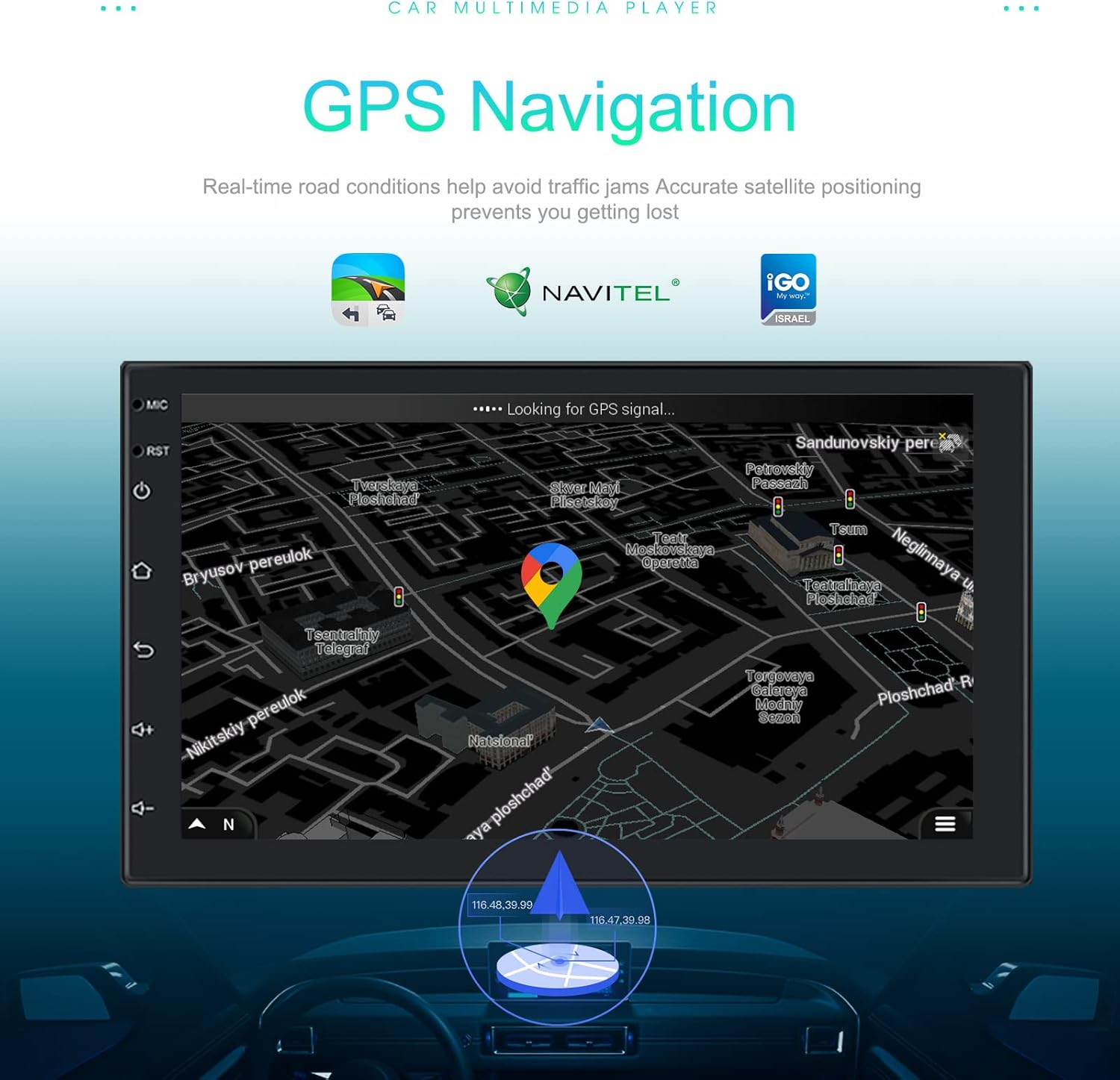 Rimoody 7 Inch Android Double Din Car Stereo Mirror Link, Touchscreen Car Radio 2 Din with GPS Navigation Bluetooth FM RDS Wifi USB Backup Camera 1G 32G image number 6