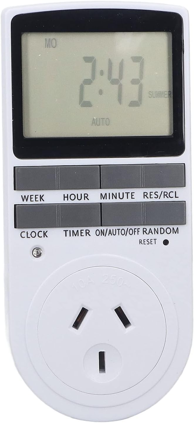 24 Hour Digital Timer Outlet, 7 Day Programmable Timer Indoor, On/Off Programs Electrical Plug Timer, Timed Power Switch for Aquarium, Grow Light, Fan, Pets, Home, Kitchen (AU image number 3