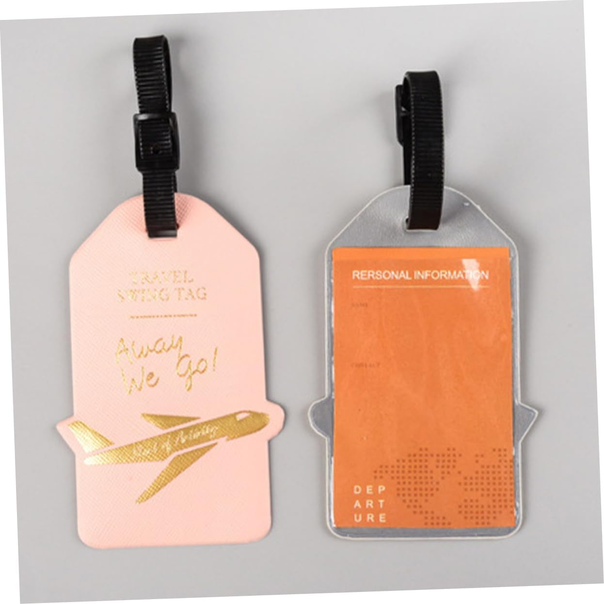 BUTIFULSIC Baggage Tag Airplane Design Luggage Tag Travel Suitcase Hanging Label Checked Baggage Tag Luggage Name Tag Suitcase Boarding Tag for Handbag Random Color image number 6