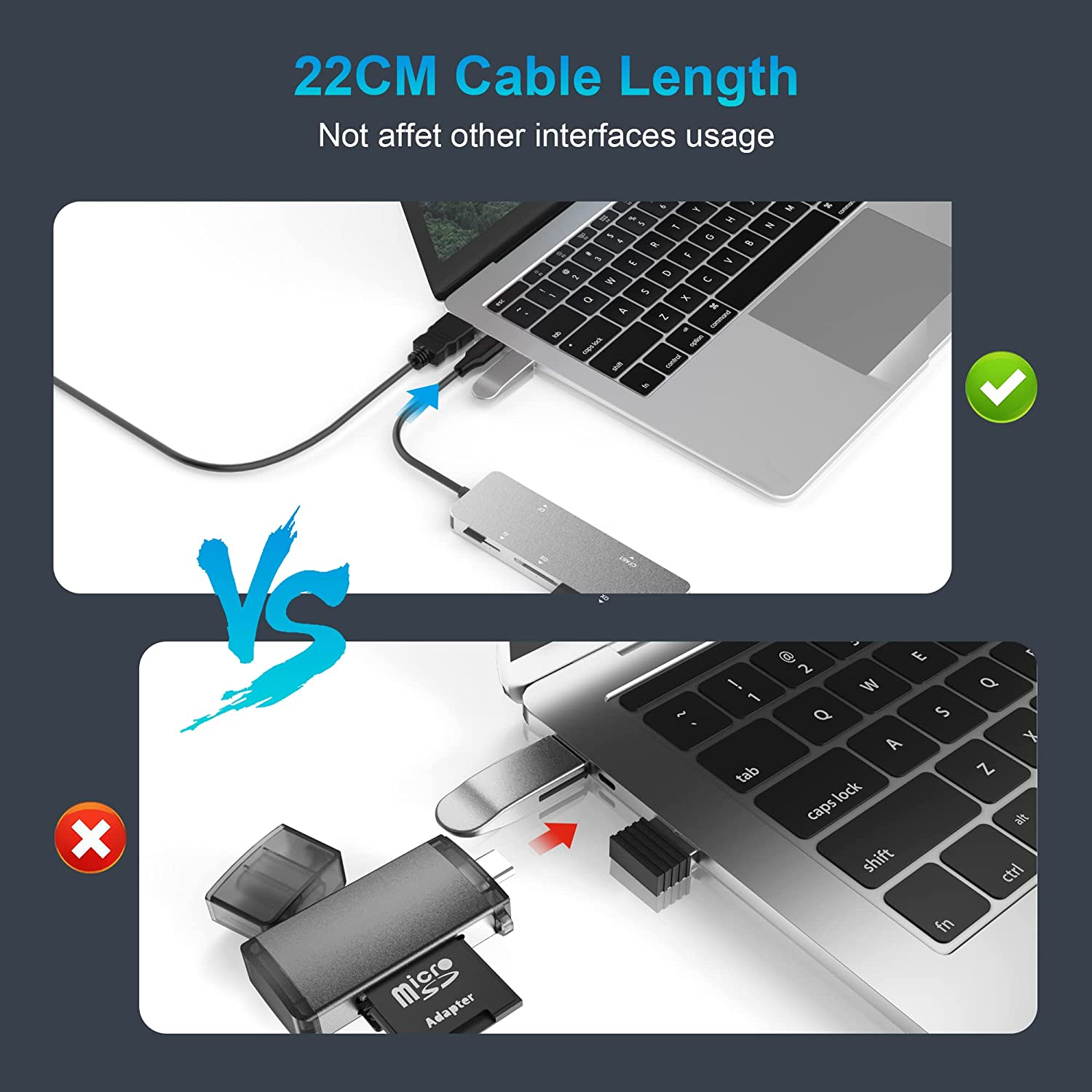 Cfast 2.0 Card Reader,Usb 3.0 USB C CF/SD/TF/XD Aluminum Memory Card Slot Combo Adapter, Read 5 Card Simultaneously High Speed Multi Camera Card Reader for Type-C Device Supports Windows/Linux/Mac OS image number 4