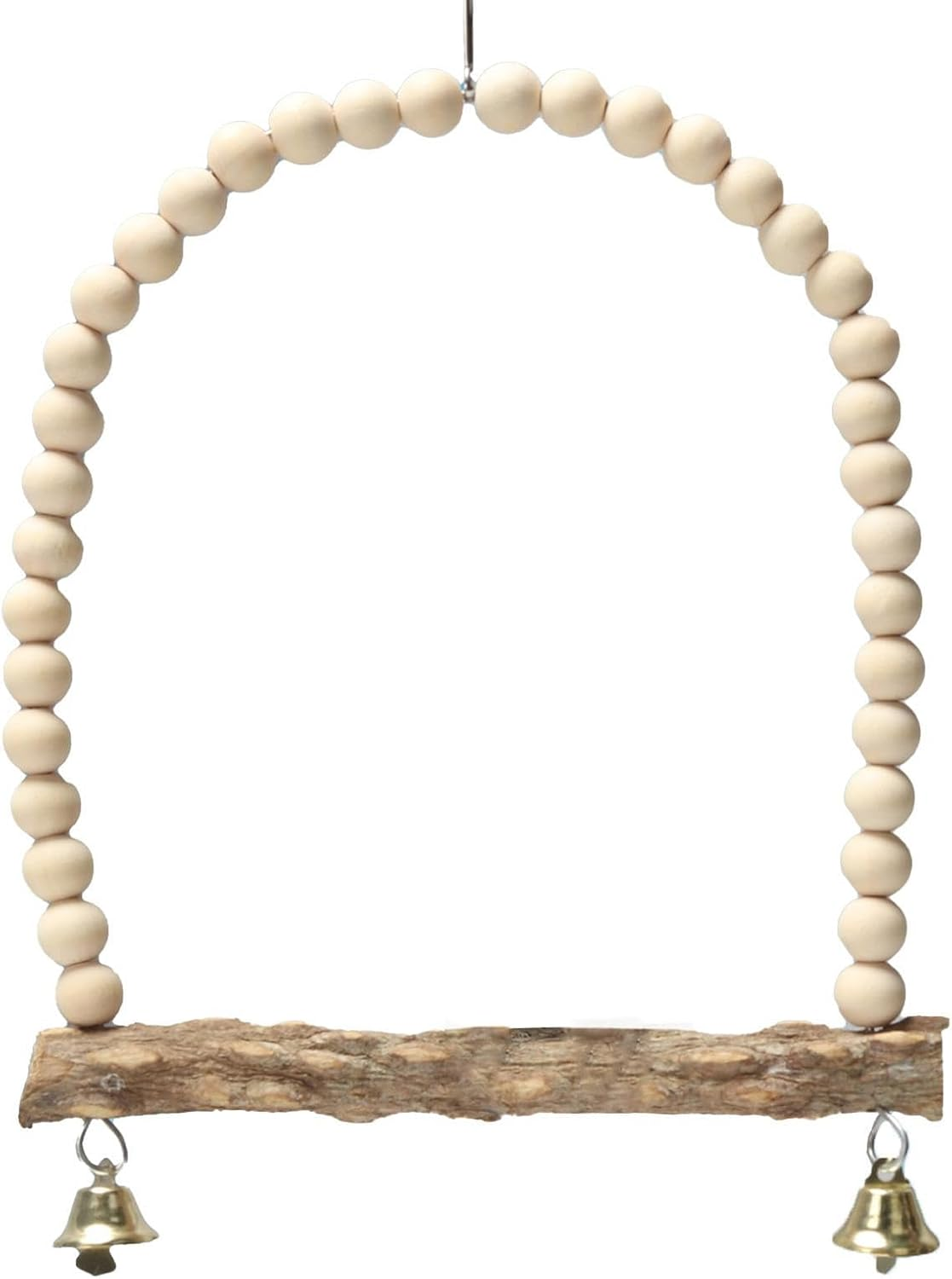 Bird Swings for Parrots, Stand with Bell | Perches for Conures, Parakeet Toys for Cage, Swings for Small Birds Jmedic image number 1