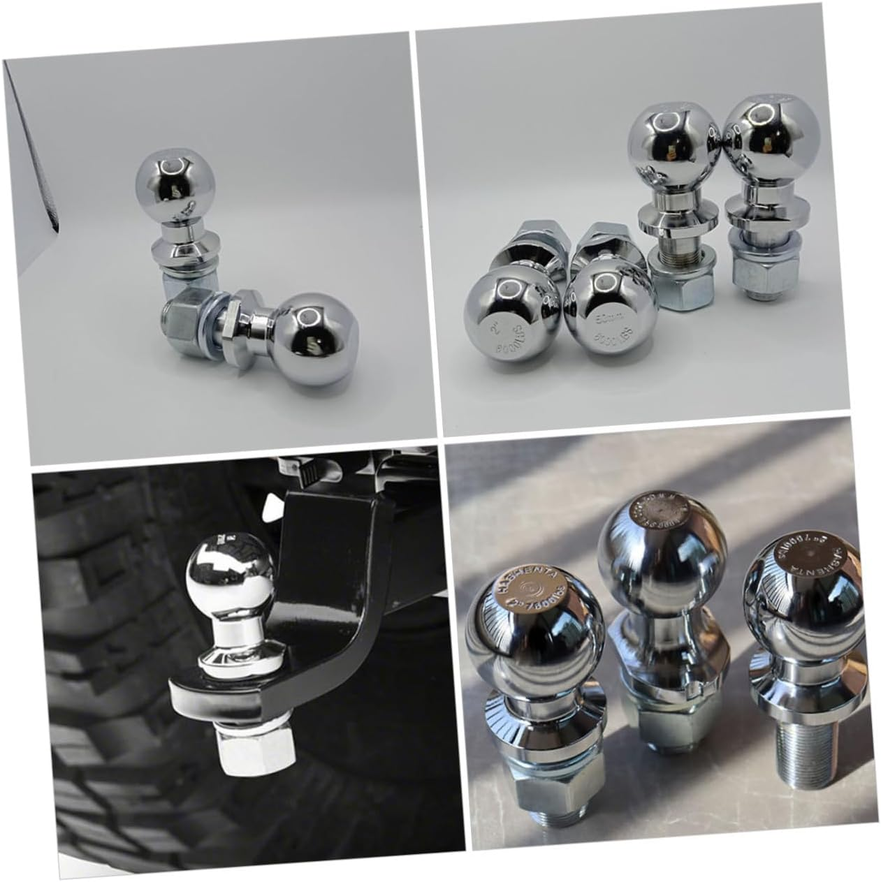 Baluue 50Mm Trailer Hitch Ball M22 Thread Tow Ball for Trailer Towing Heavy Duty Steel Construction Suitable for Off-Road image number 3