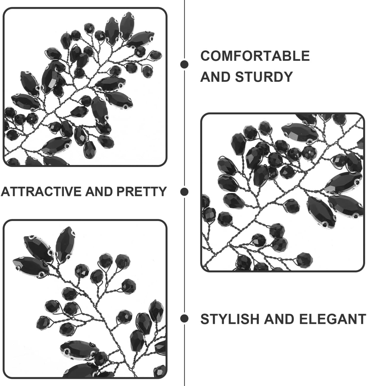 Beaupretty Bridal Headband with Rhinestones Elegant Hair Accessories for Weddings and Festivals Versatile Glamorous Design Perfect Accessory for Brides and Bridesmaids image number 6