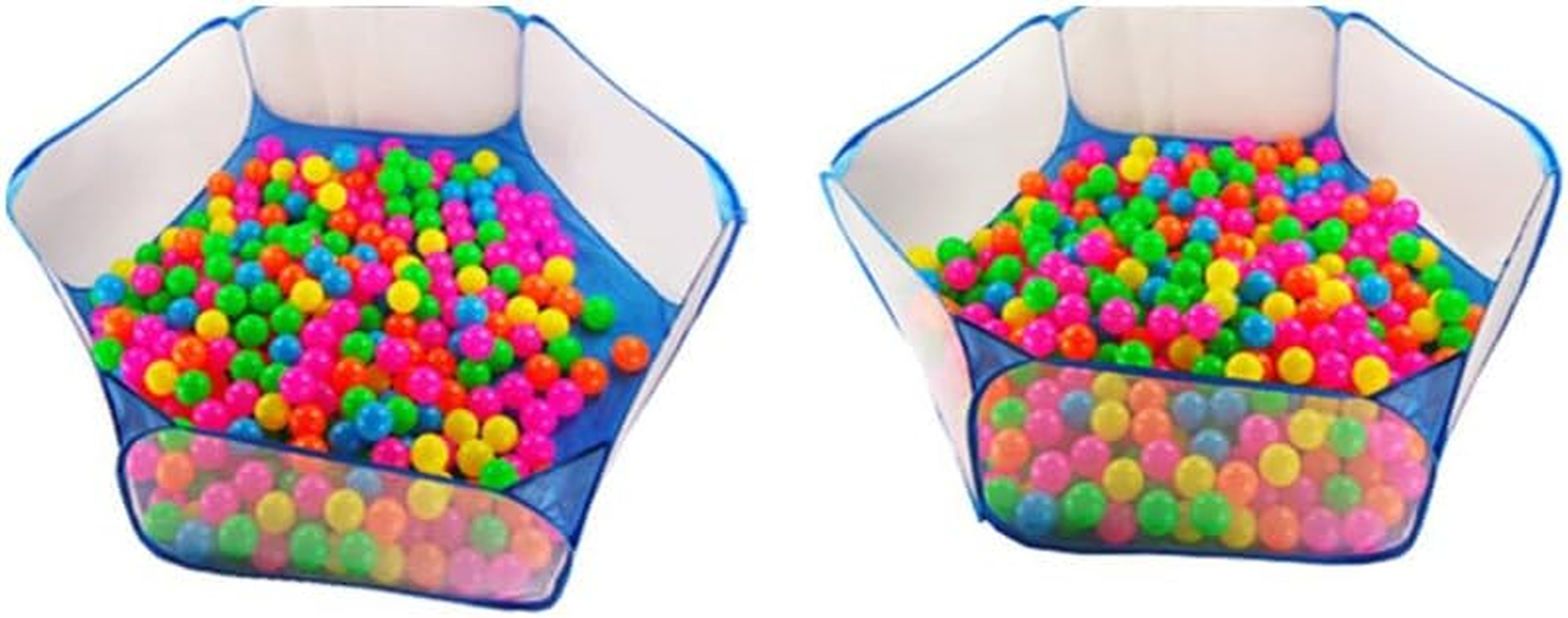 TOYANDONA 1Pc Playpen Ball Pool Tent Foldable Ocean Ball Pool with Mesh Fence for Boy Girl Easy Setup Blue Encourages Creativity and Imagination for Indoor and Outdoor Fun image number 1