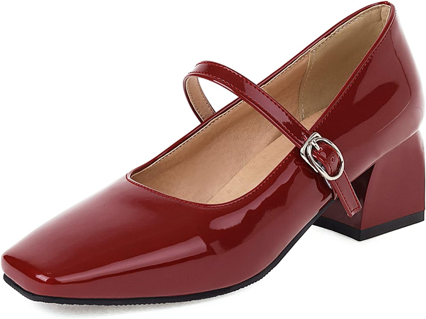 Onewus Women Casual Pumps with Mid Chunky Heel image number 4