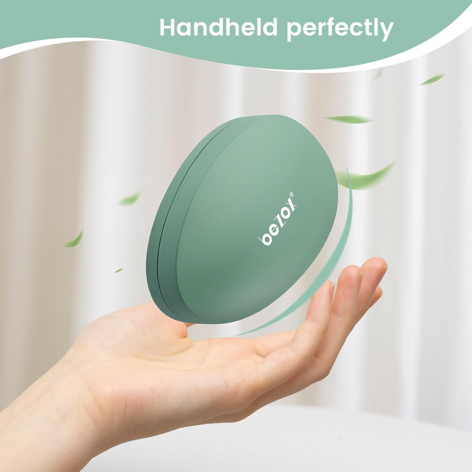 BEZOX Nano Glass Foot File Callus Remover with Cover &ndash; Gentle Glass Foot Pumice Stone, Effective Feet Scrubber for Dead Skin, and Portable Pedi Egg Foot Care Tool - Green - Black image number 3