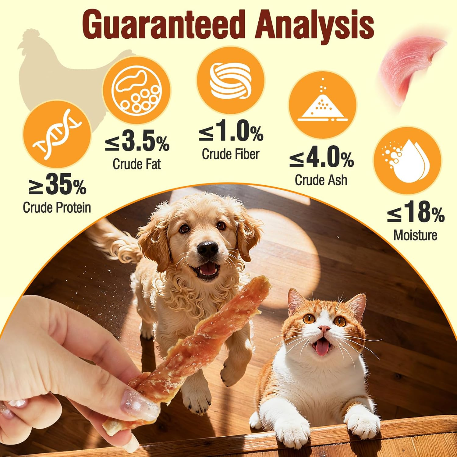 Beefhide Dog Chews Chicken Wrapped, Natural Dental Sticks for Teeth Cleaning, Long Lasting Treat for Small & Medium Dogs, 4.7 Inch image number 2