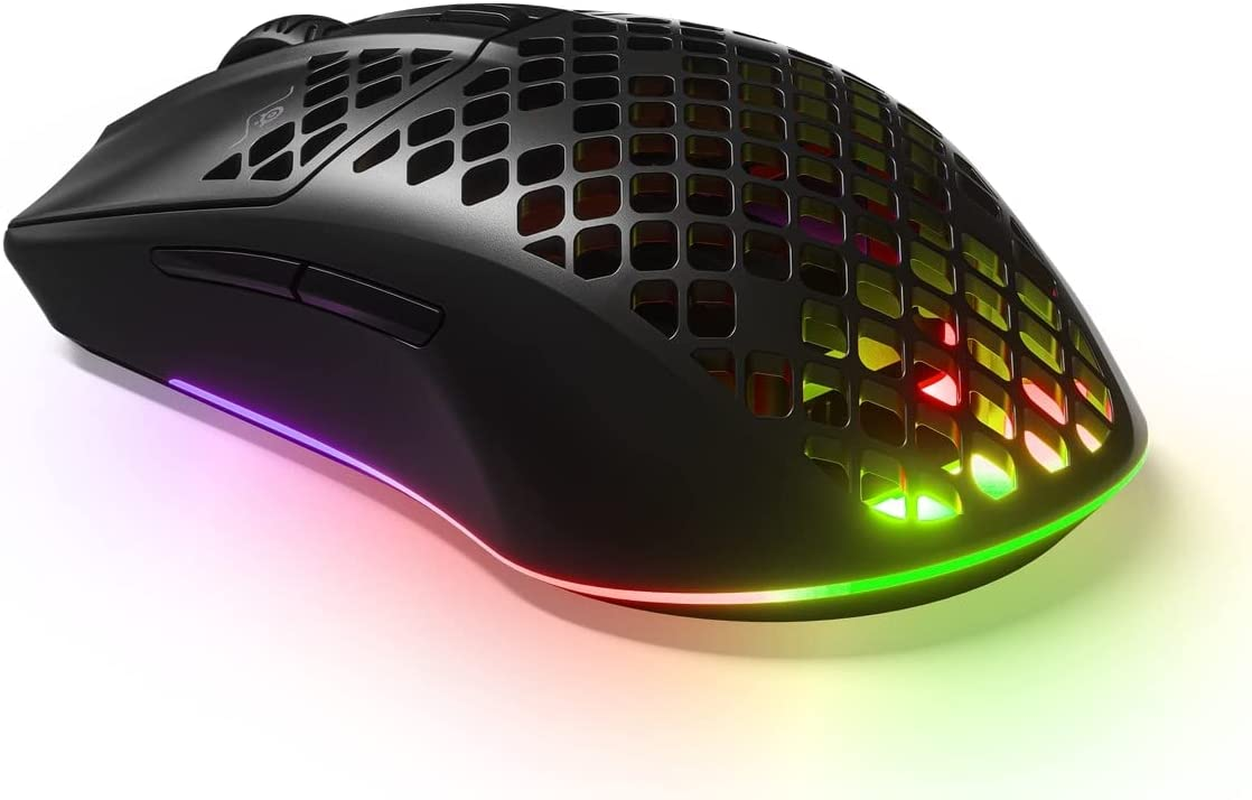 Steelseries Aerox 3 Wireless Onyx 6-Button 68G Gaming Mouse - 180 Hours Lag-Free - Fast-Charging 15Mins > 40 Hours - IP54 Water Resistant - 18K CPI Optical Sensor - Prism 3-Zone RGB Illumination image number 5