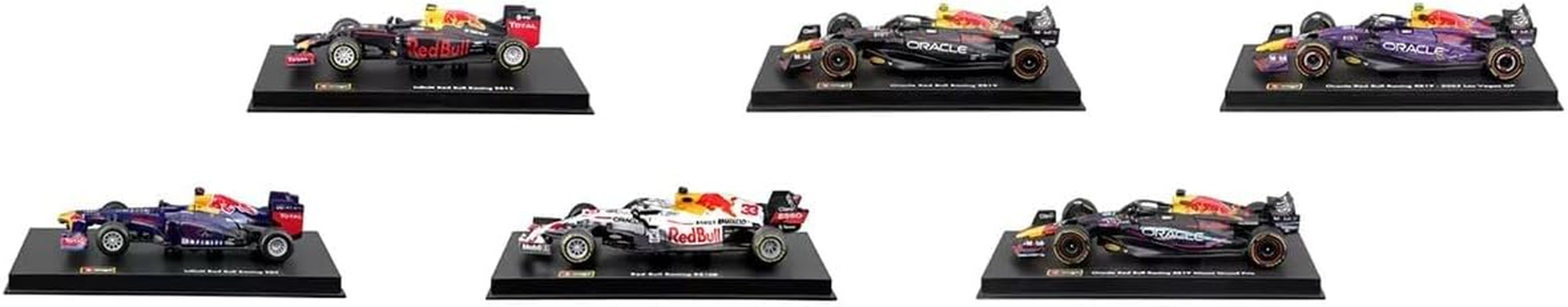 Burago 1:43 Formula Racing Die Cast with Plastic Part Car Model 6 Pack Red Bull image number 1
