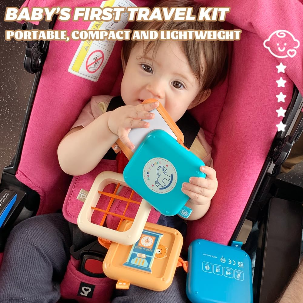 Baby Busy Board for 1 Year Old, Montessori Toys Toddler Toys Travel Activities Busy Cube Gifts Baby Boy Girl My First Montessori Busy Board image number 2
