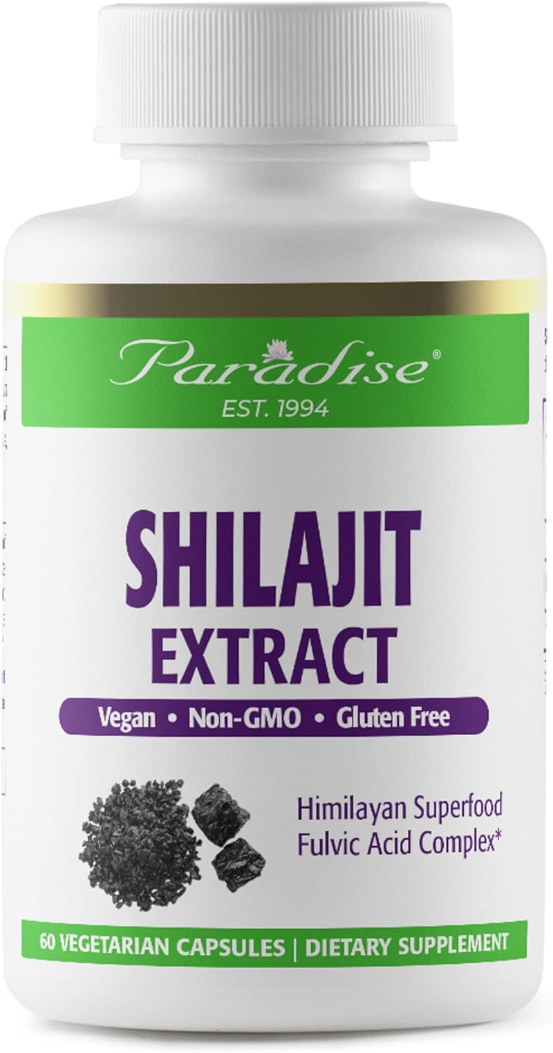 Paradise Herbs Vegetarian Capsules, Shilajit, 60 Count
