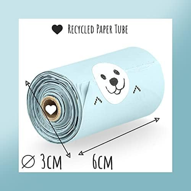 Starchly 120 Bags (8 Rolls of 15) - Blue - Eco-Friendly Leak Proof - Starch Based Materials - Compostable Dog Waste Bags image number 6
