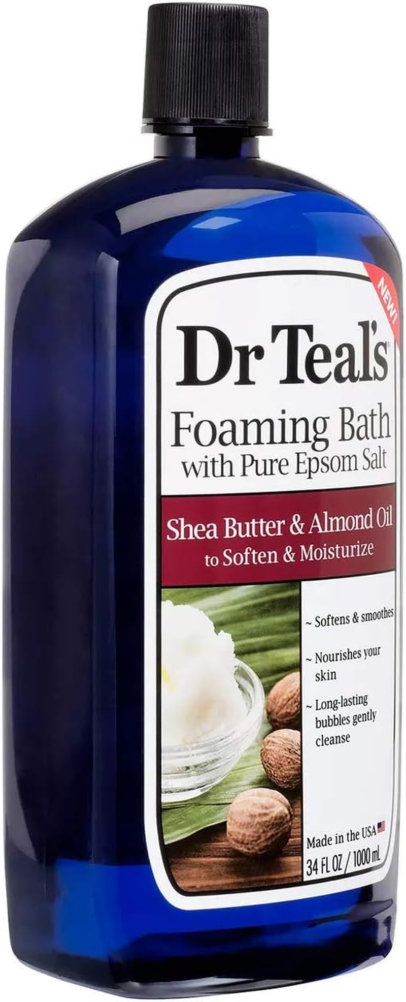 Dr Teal'S Foaming Bath Combo Pack (68 Fl Oz Total), Moisturizing Shea Butter & Almond Oil, and Nourishing Coconut Oil image number 1