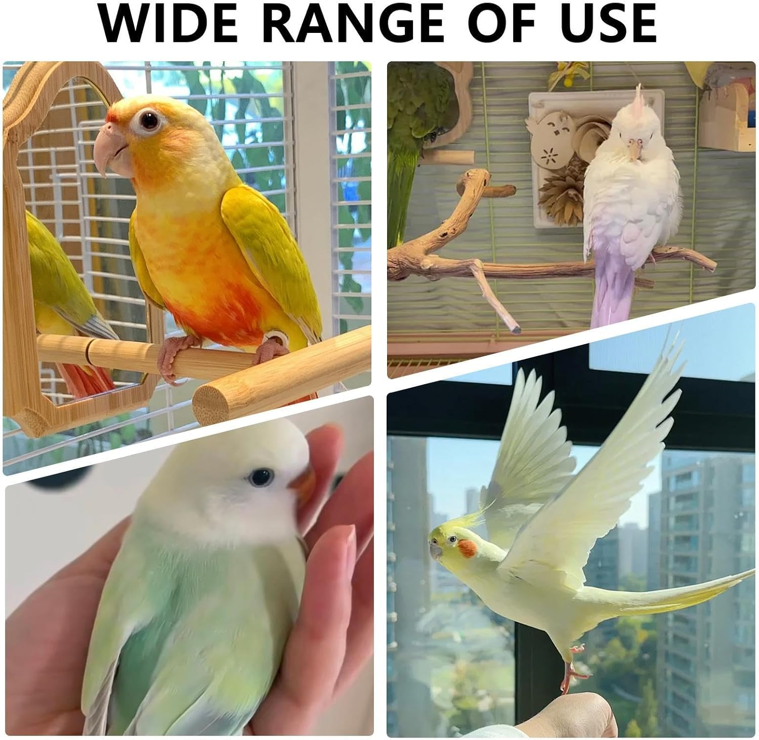 Bird Clothes - Cute Parrot Nappy Soft Diapers | Flying Costume, Outdoor Pigeon Pants, Indoor Bird Diaper, Pet Supplies, Waterproof Inner for Budgie Parakeet image number 2