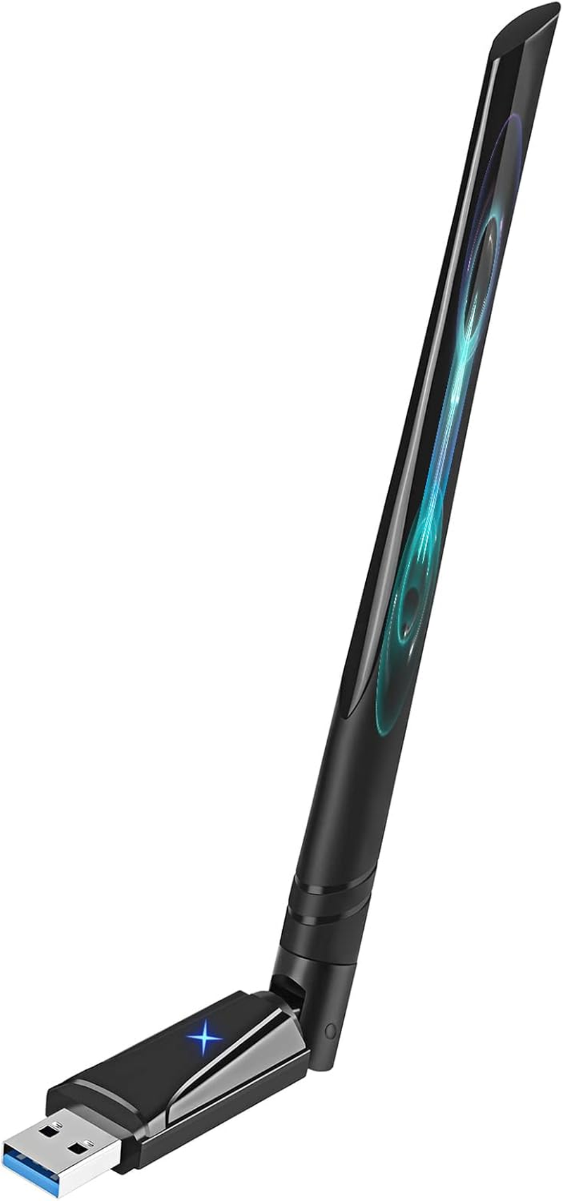 USB 3.0 Wifi Adapter Ac1300Mbps for Pc,Dual Band Network Adapter with 5Ghz/2.4Ghz High Gain Antenna,For Laptop Desktop Windows 11/10/ 8/7 Mac 10.7 to 10.15 (Mini Wifi Adapter)