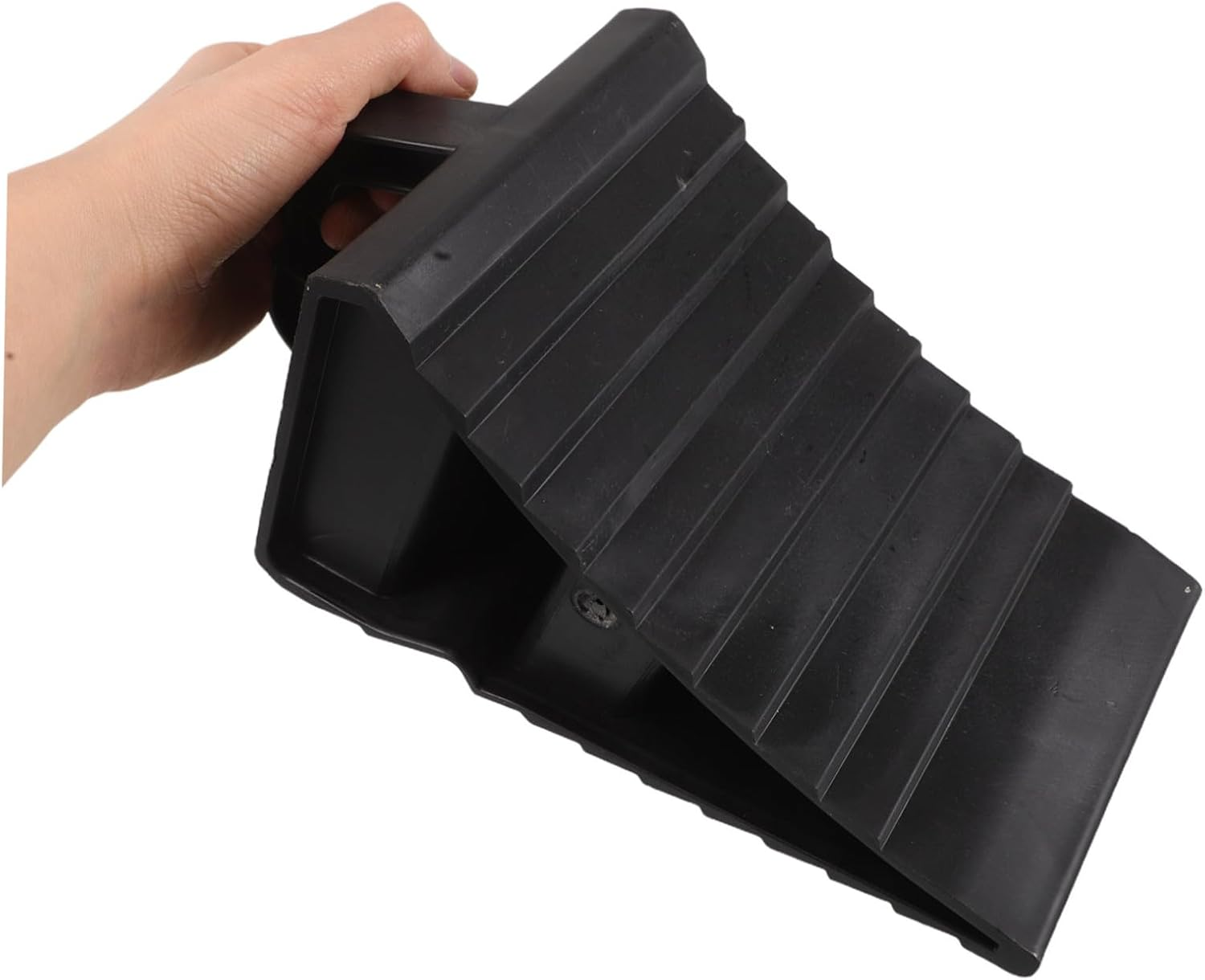 HONMEET Portable Plastic Truck Wheel Chocks Slip Tire Stoppers with Stable Lightweight Trailer Chocks for Camper and Car Parking Slopes image number 5