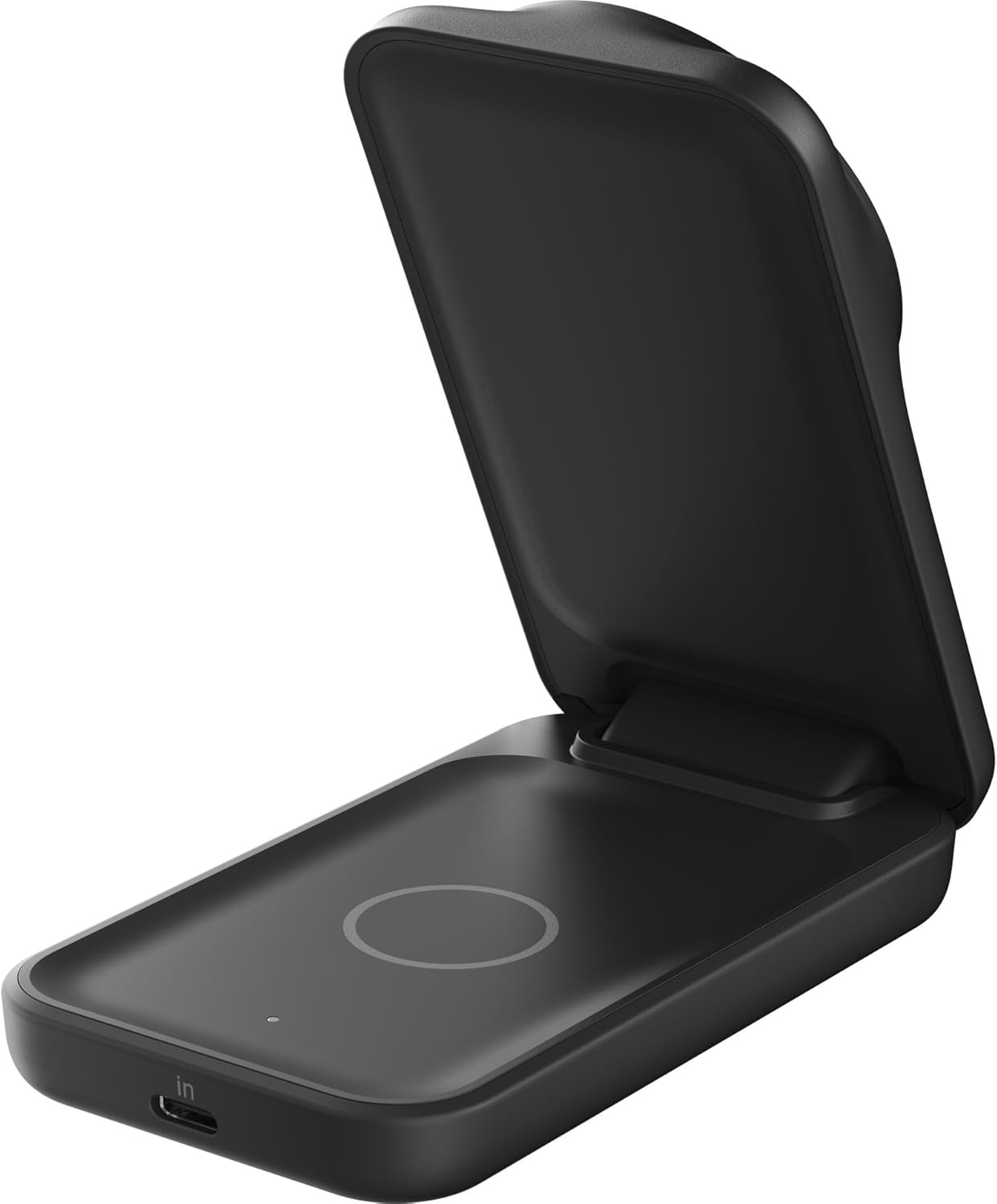 Belkin Ultracharge Qi2 25W 2 in 1 Wireless Charger, Compatible with Magsafe, Charging Station for Iphone 16, Airpods, Pixelsnap, Foldable Stand with USB-C Port and 45W Power Adapter, Black image number 1