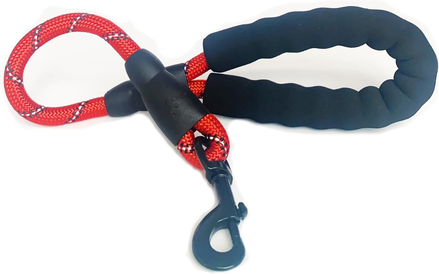 Easy Control with Short Dog Leash for Climbing Training Walking and Guiding Blind, 2 Feet Nylon Dog Leash, Strong Leash with Highly Reflective Threads for Medium Large Heavy Duty Dog Leads (Black) image number 6