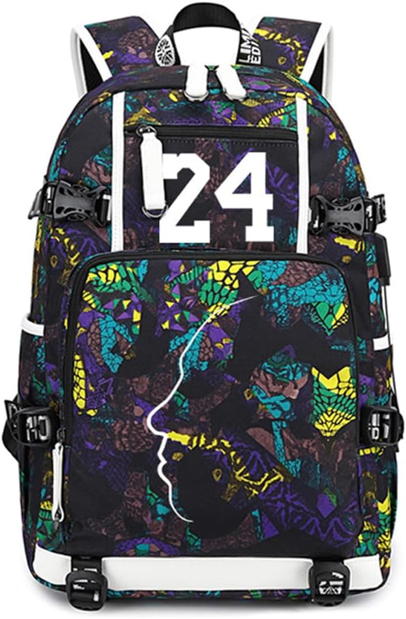 Basketball KB24 Luminous Backpack Travel Daypacks Fans Bookbag for Men Women