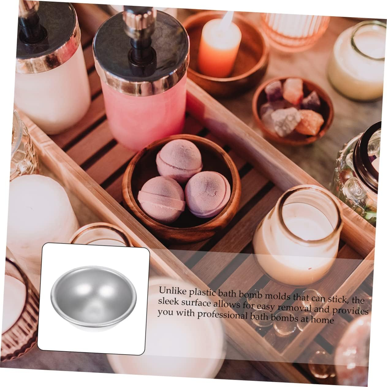 10Pcs Aluminum Mold DIY Bath Bomb Salt Mold Crafting Baking for Making Bath Bombs and Cakes at Home image number 3