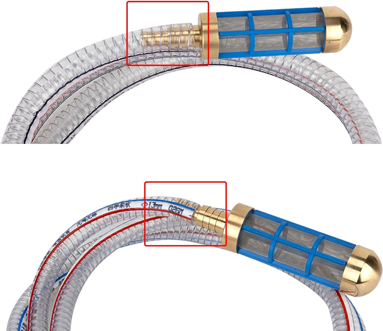 Suction Hose Filter SENRISE Brass Water Pump Strainer with 3/4" 1/2" Hose Tail Fit for Pressure Washer (Pack of 1) image number 1