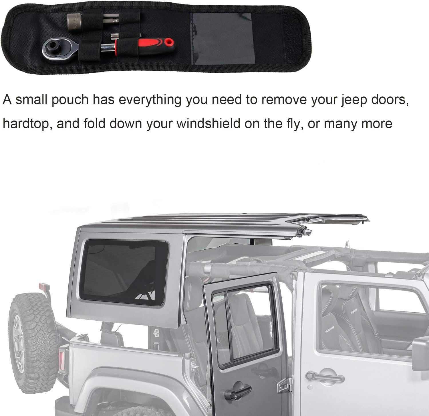 Drimfly Wrangler Torx Tool Kit for Hard Top Door Install Removal for Jeep Wrangler JK JL & Gladiator Rubicon Sahara Unlimited Replacement for 82214166AB 68361574AB image number 2