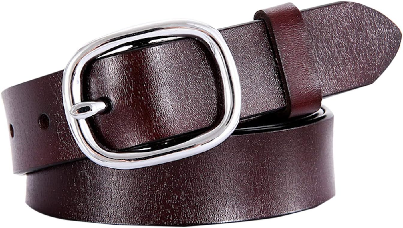 Elonglin Women'S Leather Belt - Genuine Leather Belt Vintage Casual Cowhide Belts for Jeans Shorts Pants image number 2