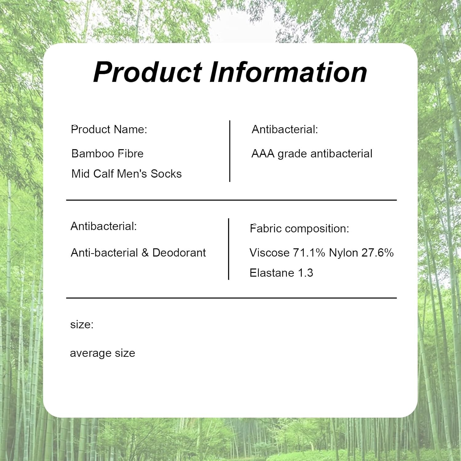 6 Pairs Black Bamboo Crew Socks - Breathable & Moisture Work Socks for Men & Women, Business Commuter Socks,Soft Casual,Skin-Friendly,Daily Wear image number 5