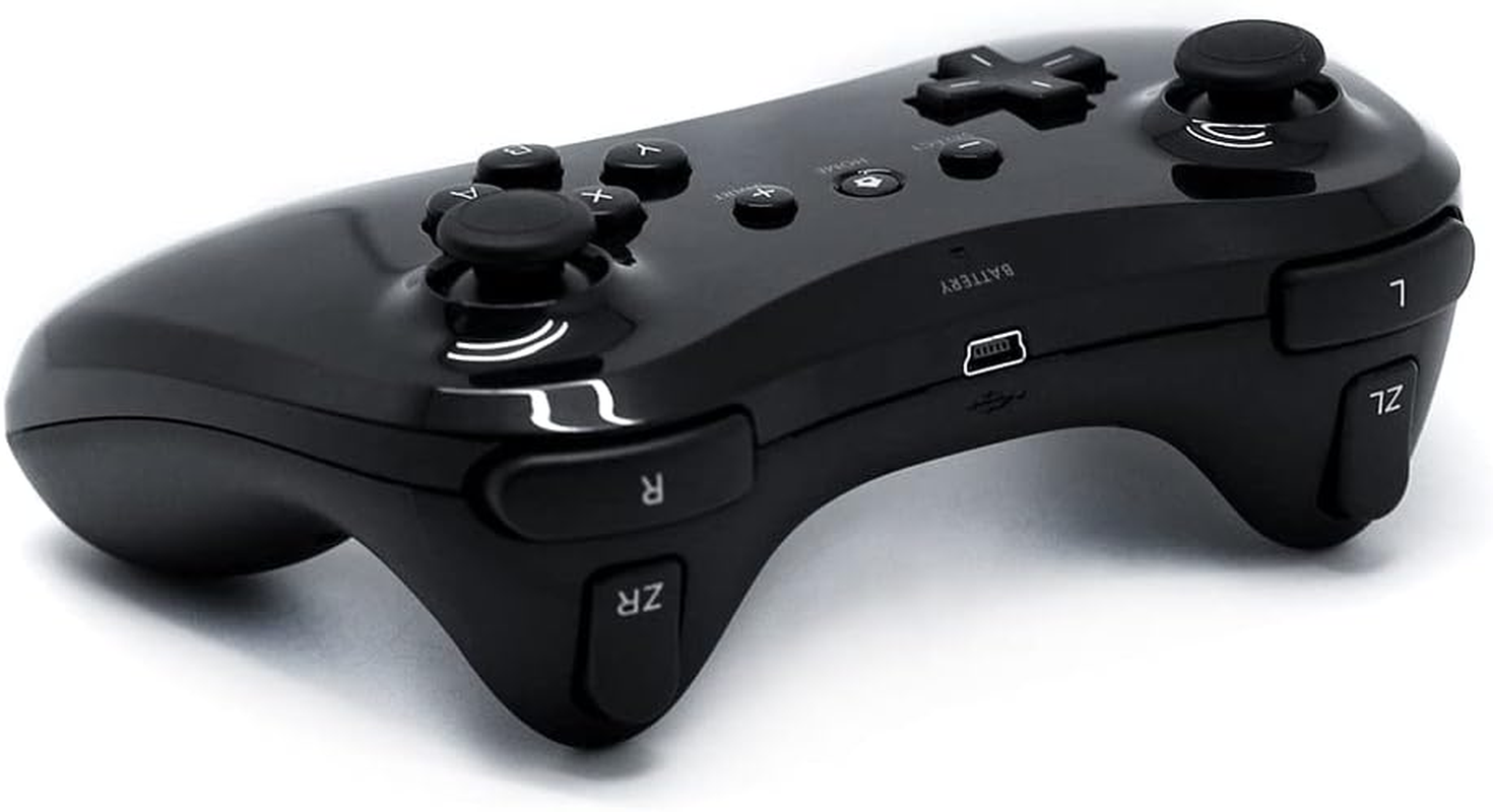 QUMOX 2X Wireless Classic Pro Controller Gamepad Joypad Remote for Nd Wii U Pro, Black image number 1