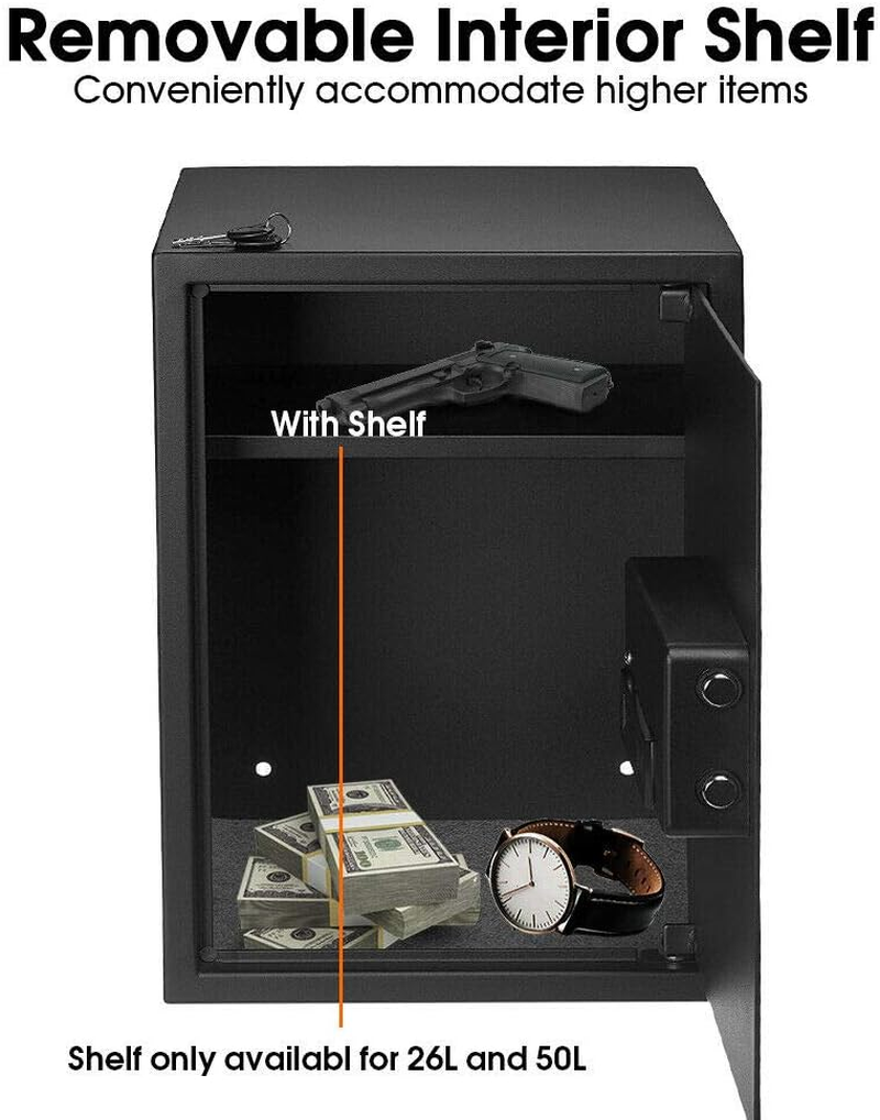 50L Electronic Safe Digital Security Box Home Office Cash Deposit Password