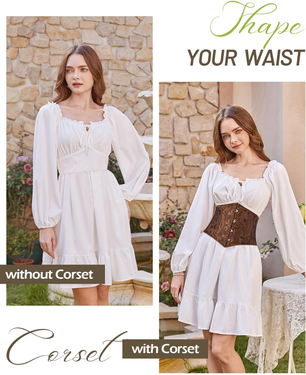 Scarlet Darkness Corset Belt for Women Fishbone Wide Waist Corset Pirate Belt