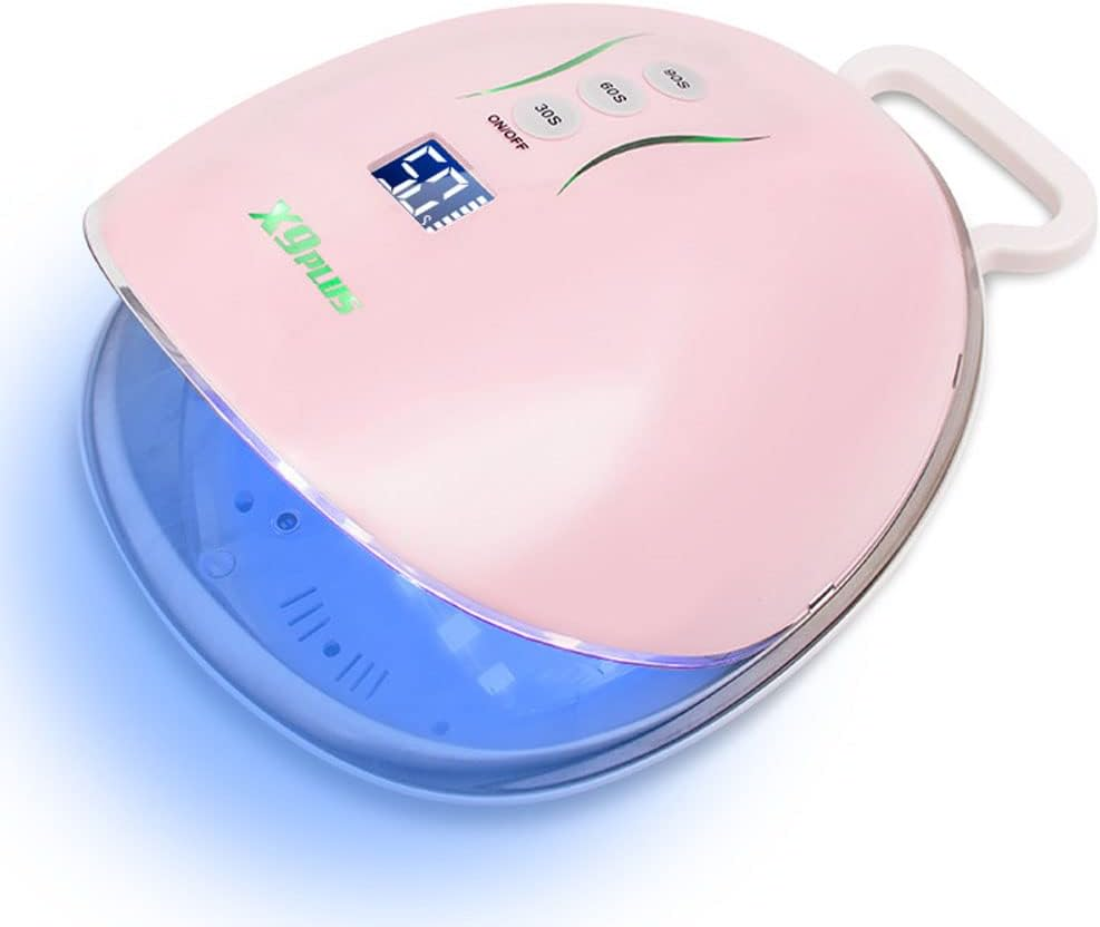 Nail Lamp, 48W Cordless LED Gel Nail Lamp,Rechargeable Professional Nail Dryer Light Wireless Portable Nail Polish Curing Lights,For Fingernail and Toenail(Pink)