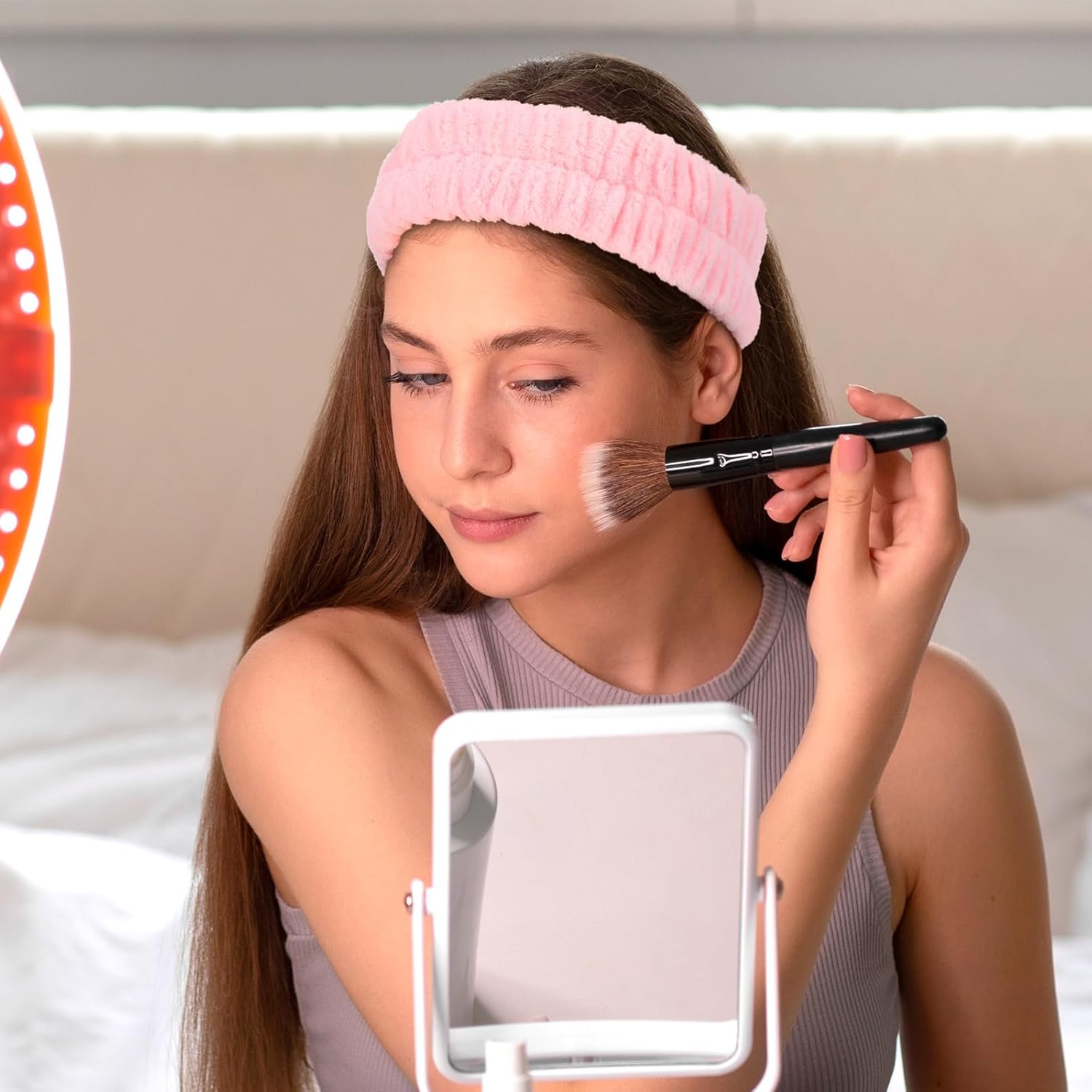 GEEHUA 2Pcs Spa Headbands, Head Bands Mens Hair Band Makeup Headband for Washing Face Absorbent Elastic Skin Care Headband Wrap for Women Yoga Sports Shower Exercise image number 6